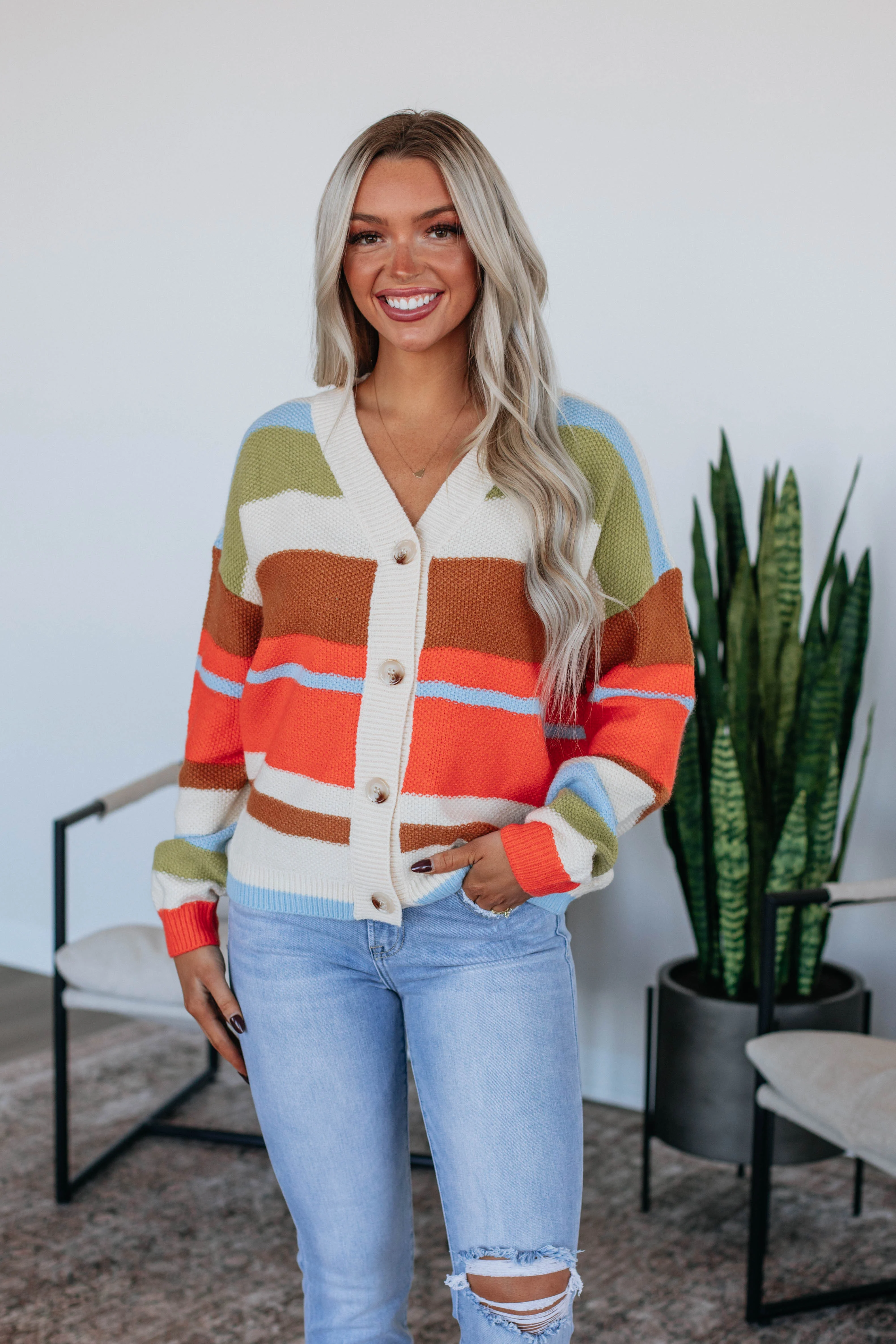 Marletta Colorblock Cardigan - necksoother