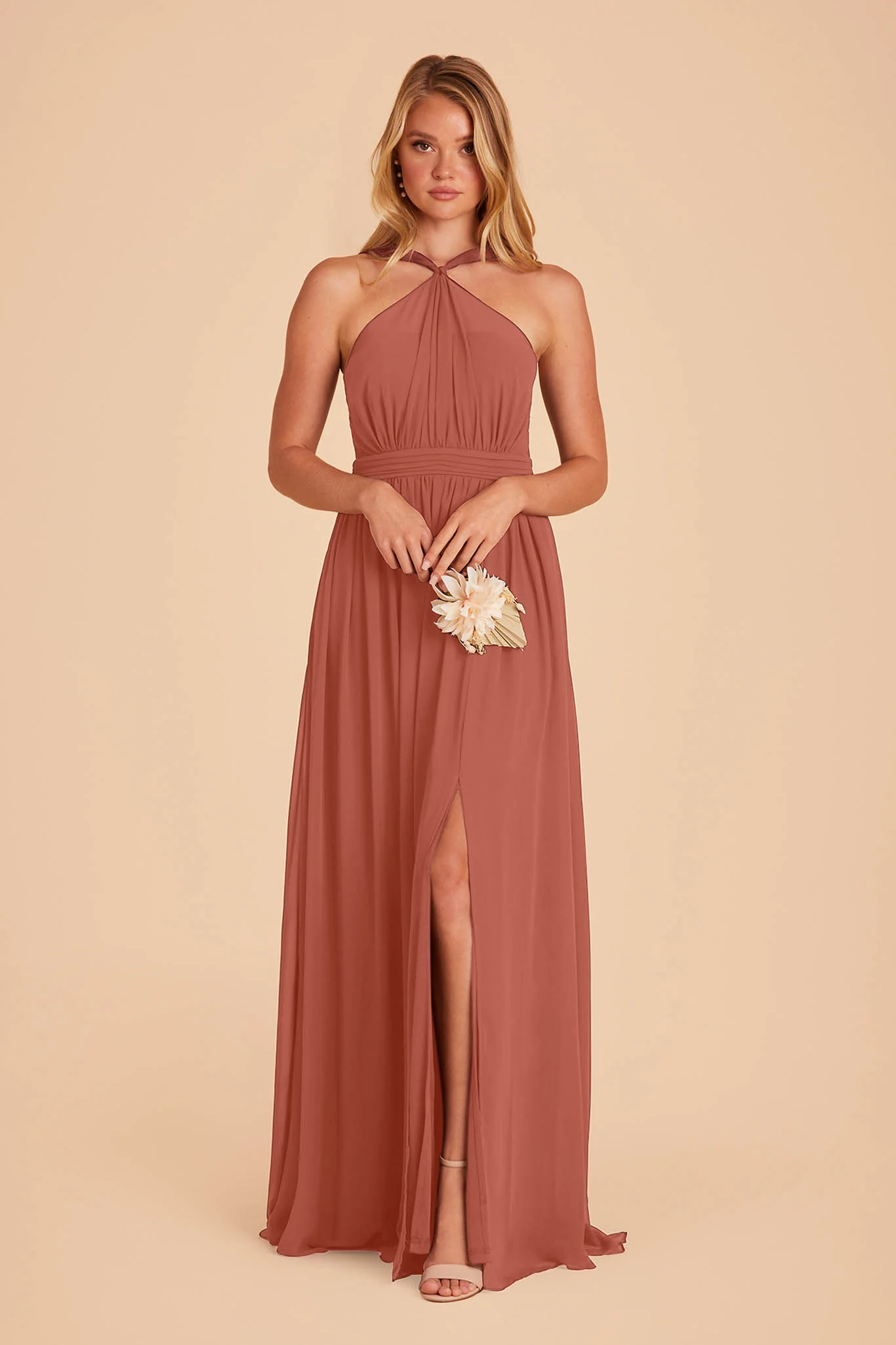 Kiko Chiffon Dress - Desert Rose - necksoother