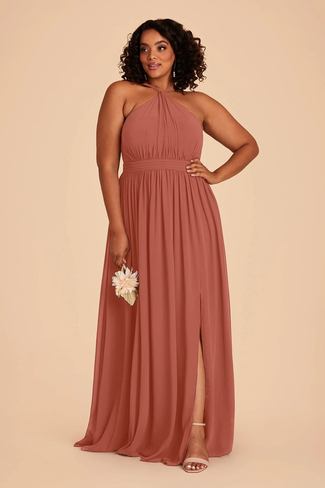 Kiko Chiffon Dress - Desert Rose - necksoother