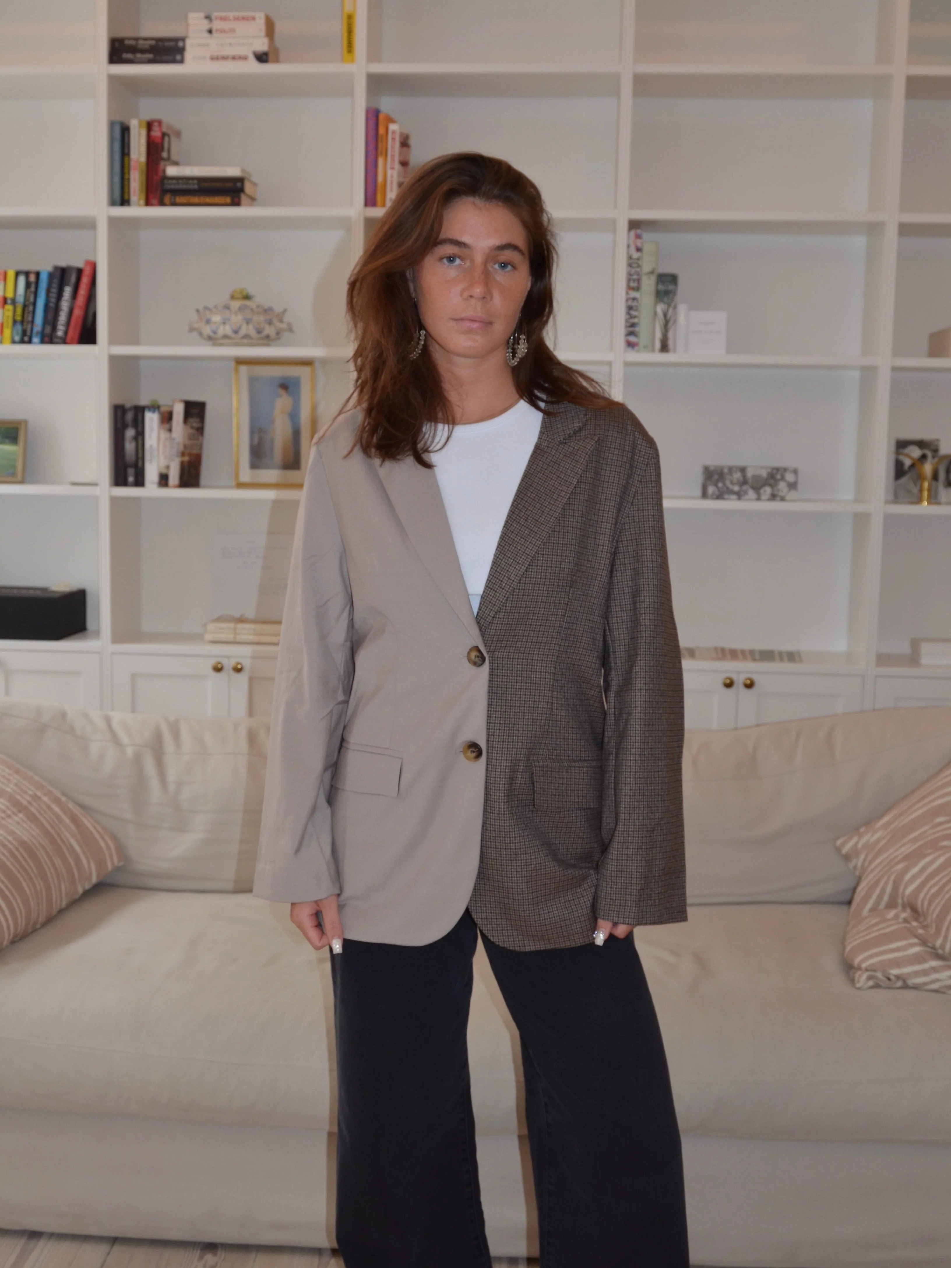 Vivenne duo blazer - Beige/brown - necksoother