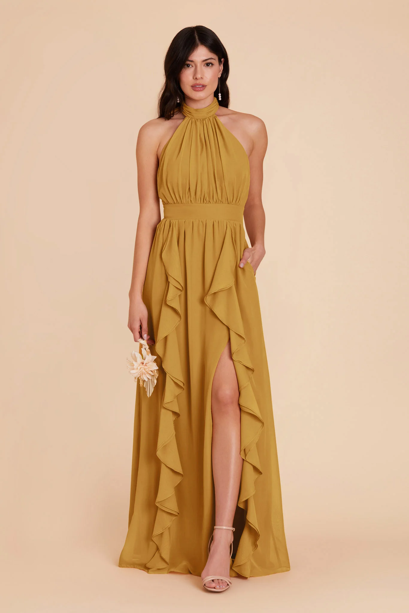 Joyce Chiffon Dress - Marigold - necksoother