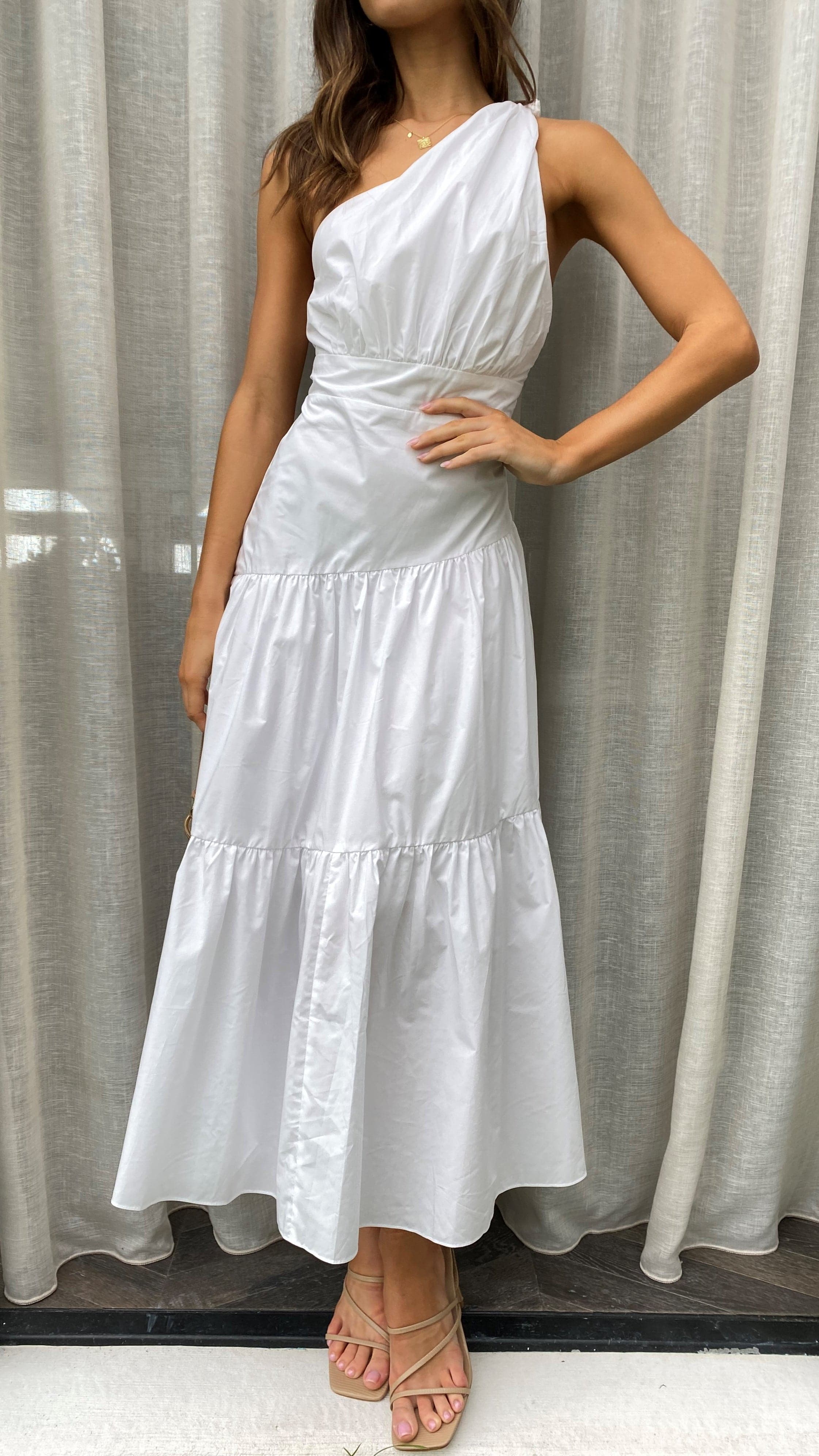 Jayma Maxi Dress - White - necksoother