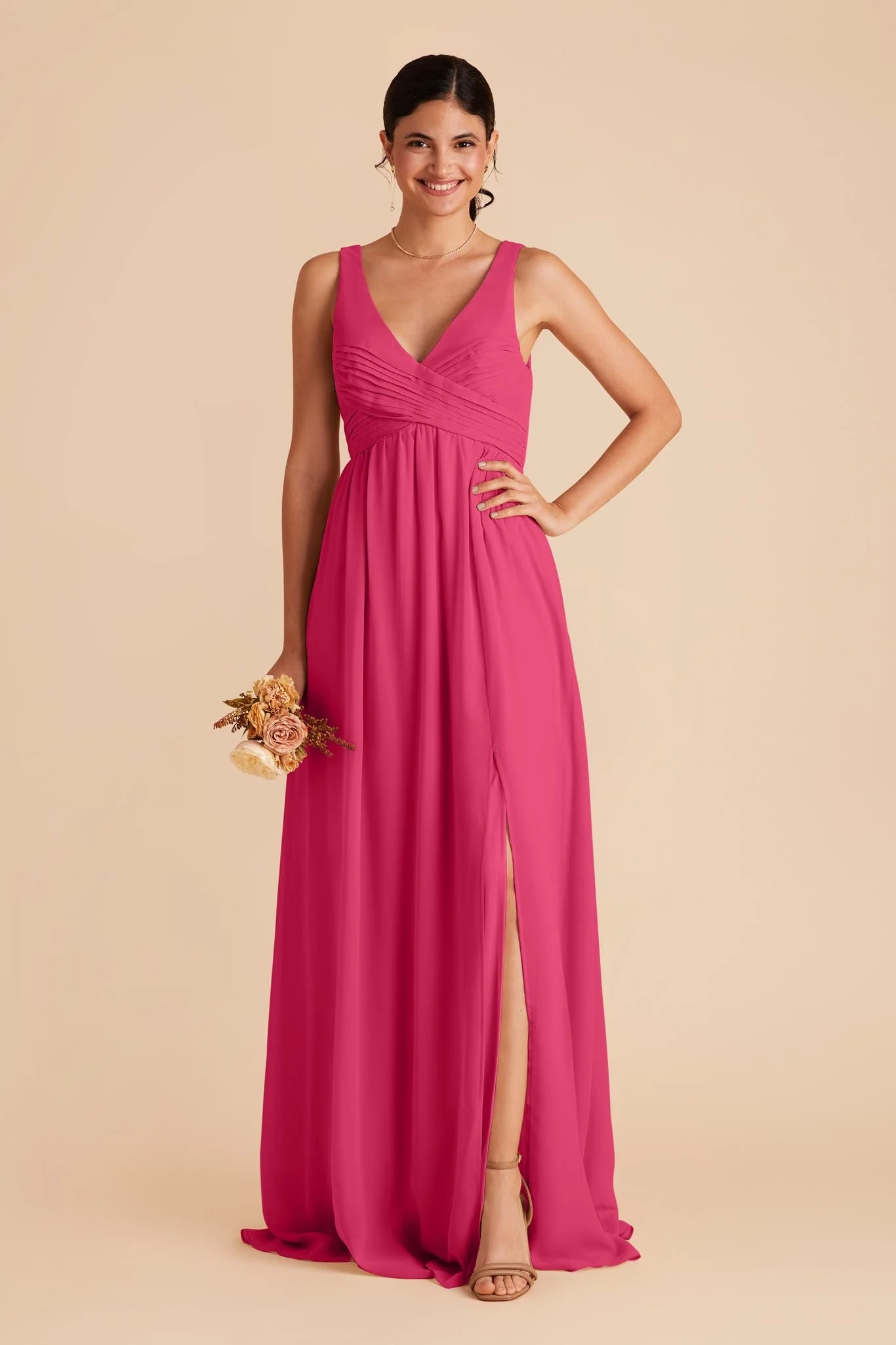Laurie Empire Dress - Fuchsia - necksoother