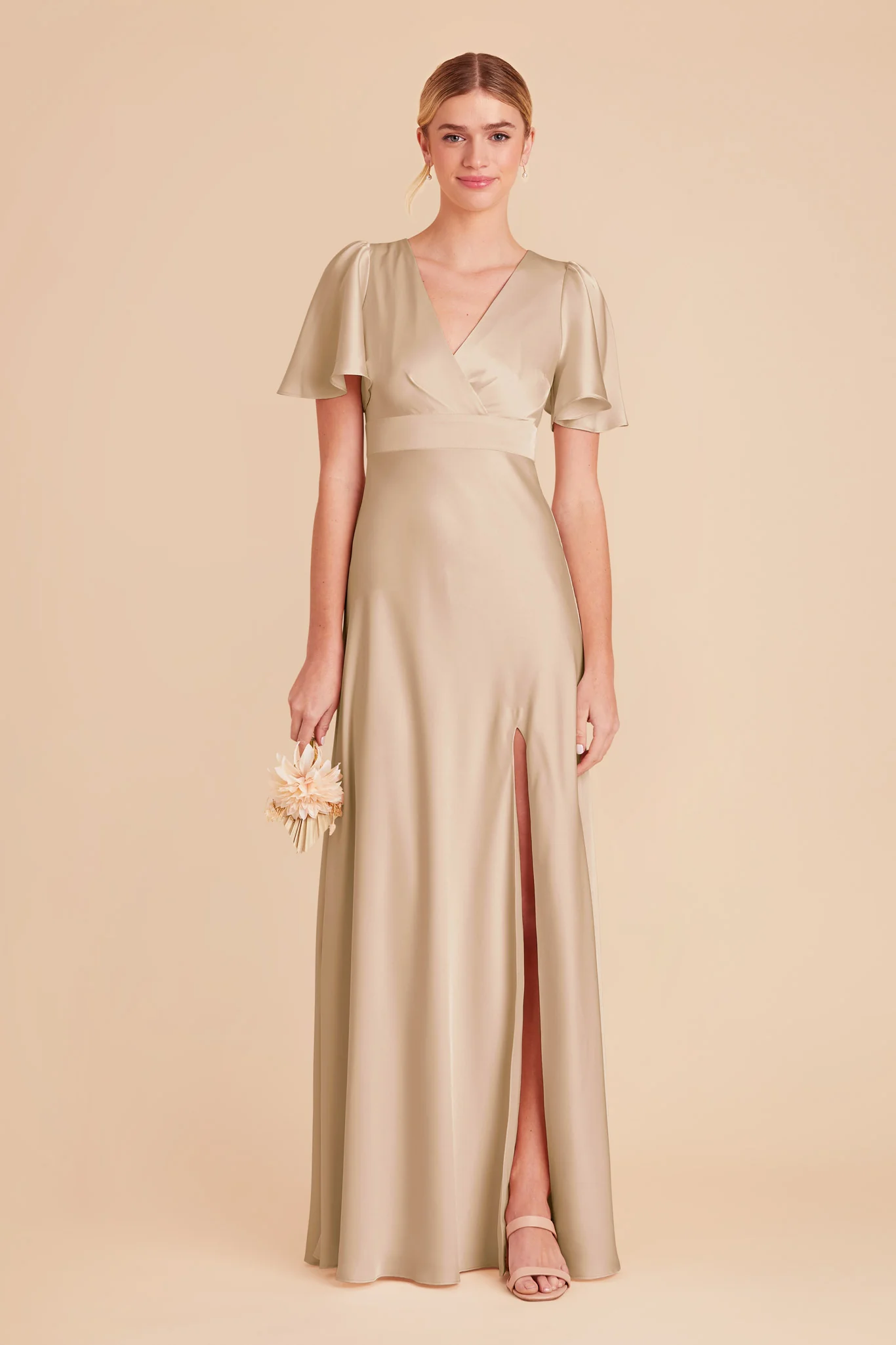 Marni Matte Satin Dress - Gold - necksoother