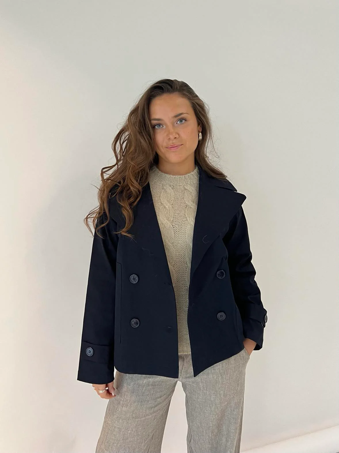 Catinka trenchcoat - Navy - necksoother