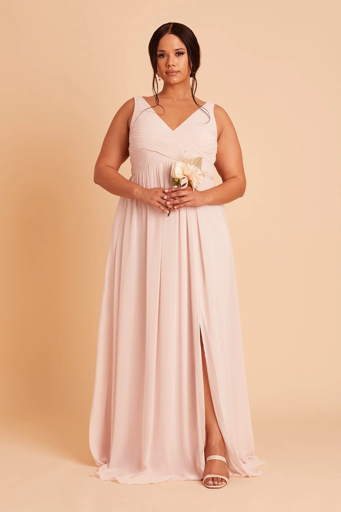 Laurie Empire Dress - Pale Blush - necksoother