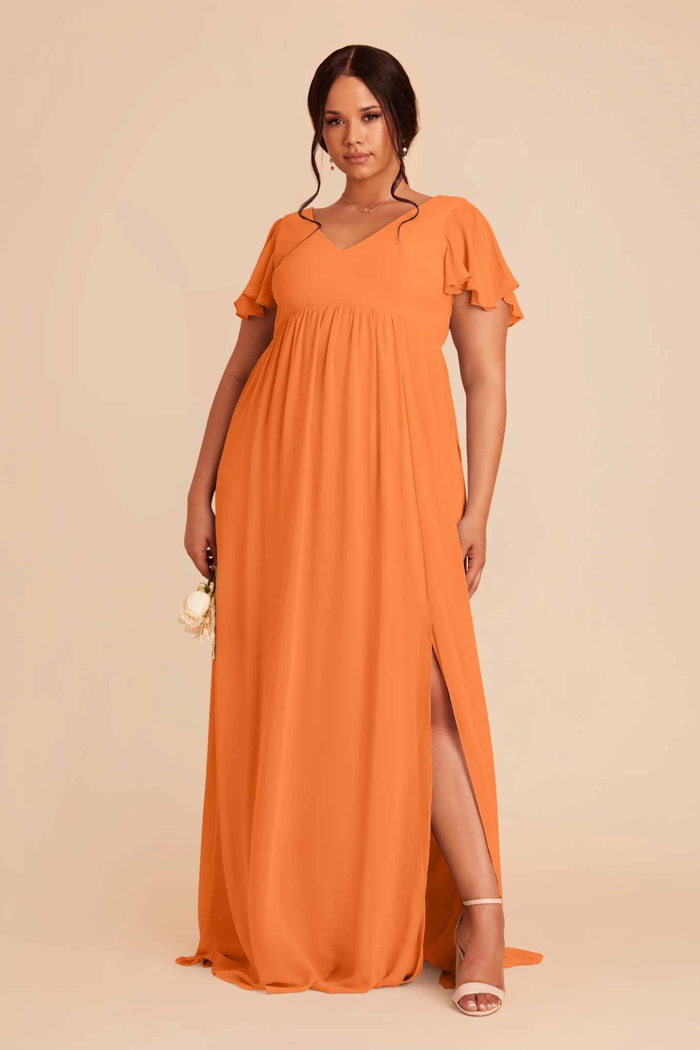 Hannah Empire Dress - Apricot - necksoother