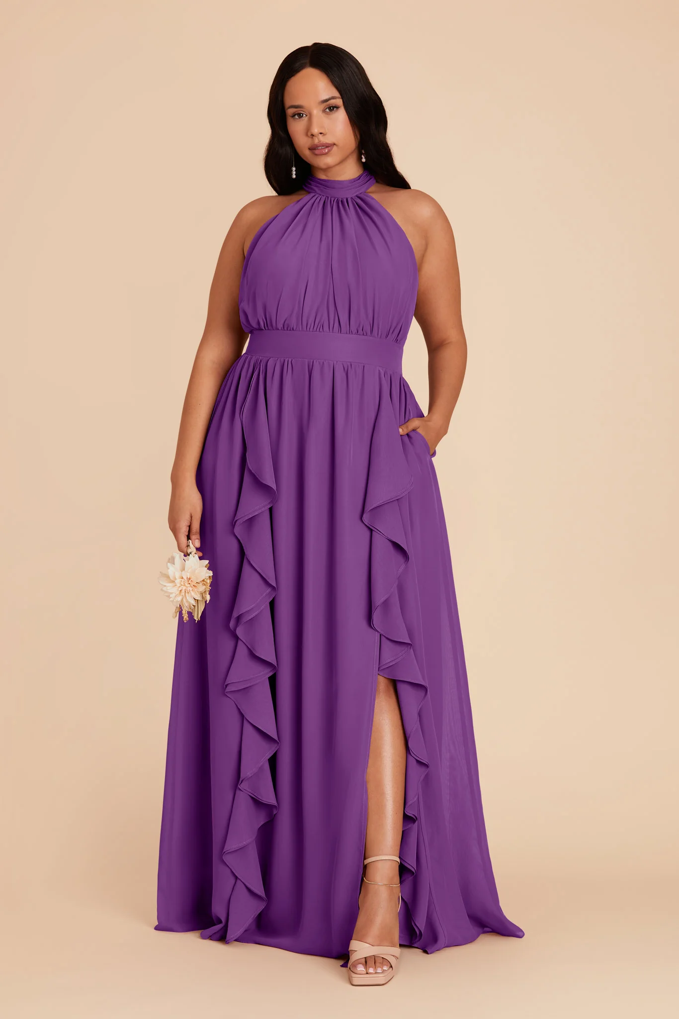 Joyce Chiffon Dress - Amethyst - necksoother