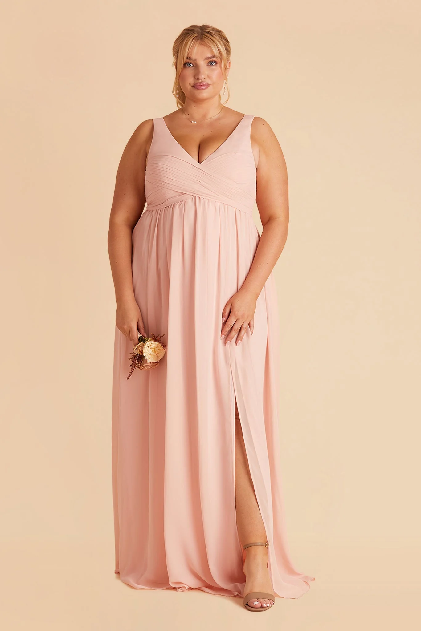 Laurie Empire Dress - Blush Pink - necksoother