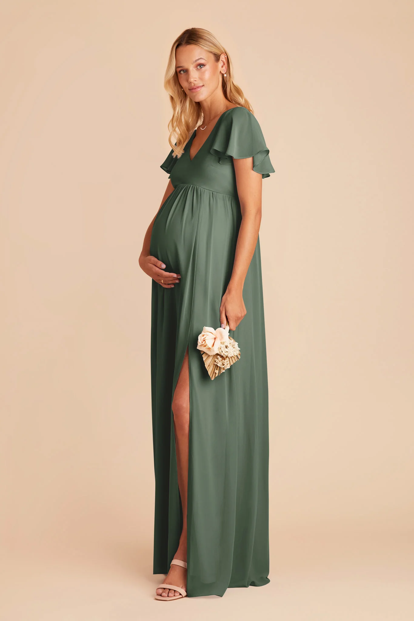 Hannah Empire Dress - Eucalyptus - necksoother