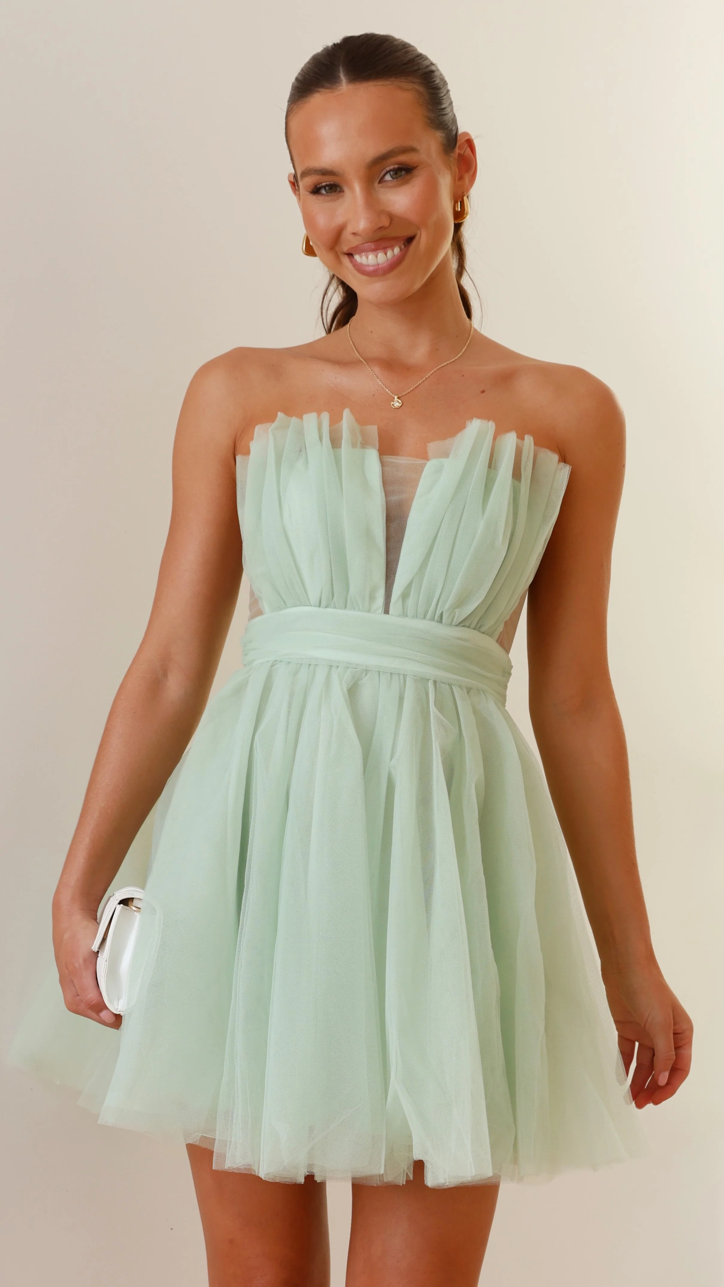 Mylee Mini Dress - Sage - necksoother