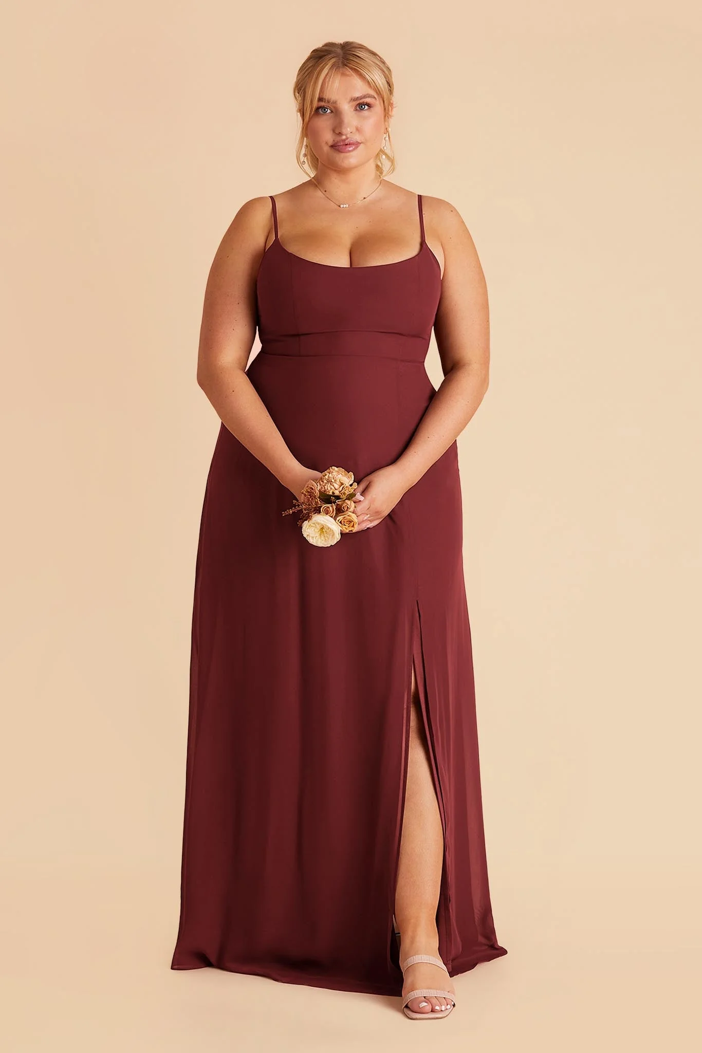 Amy Chiffon Dress - Rosewood - necksoother