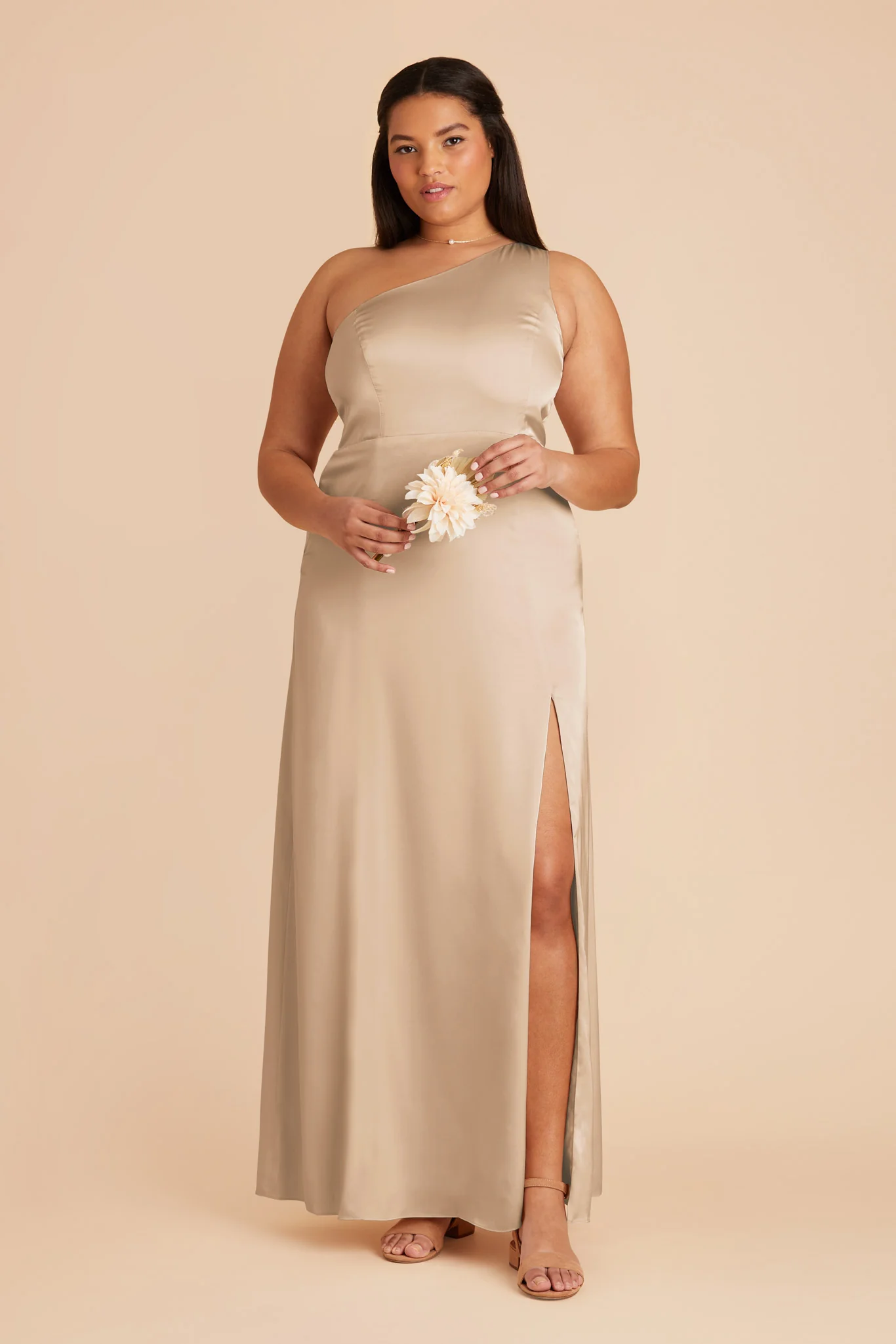 Kira Matte Satin Dress - Gold - necksoother