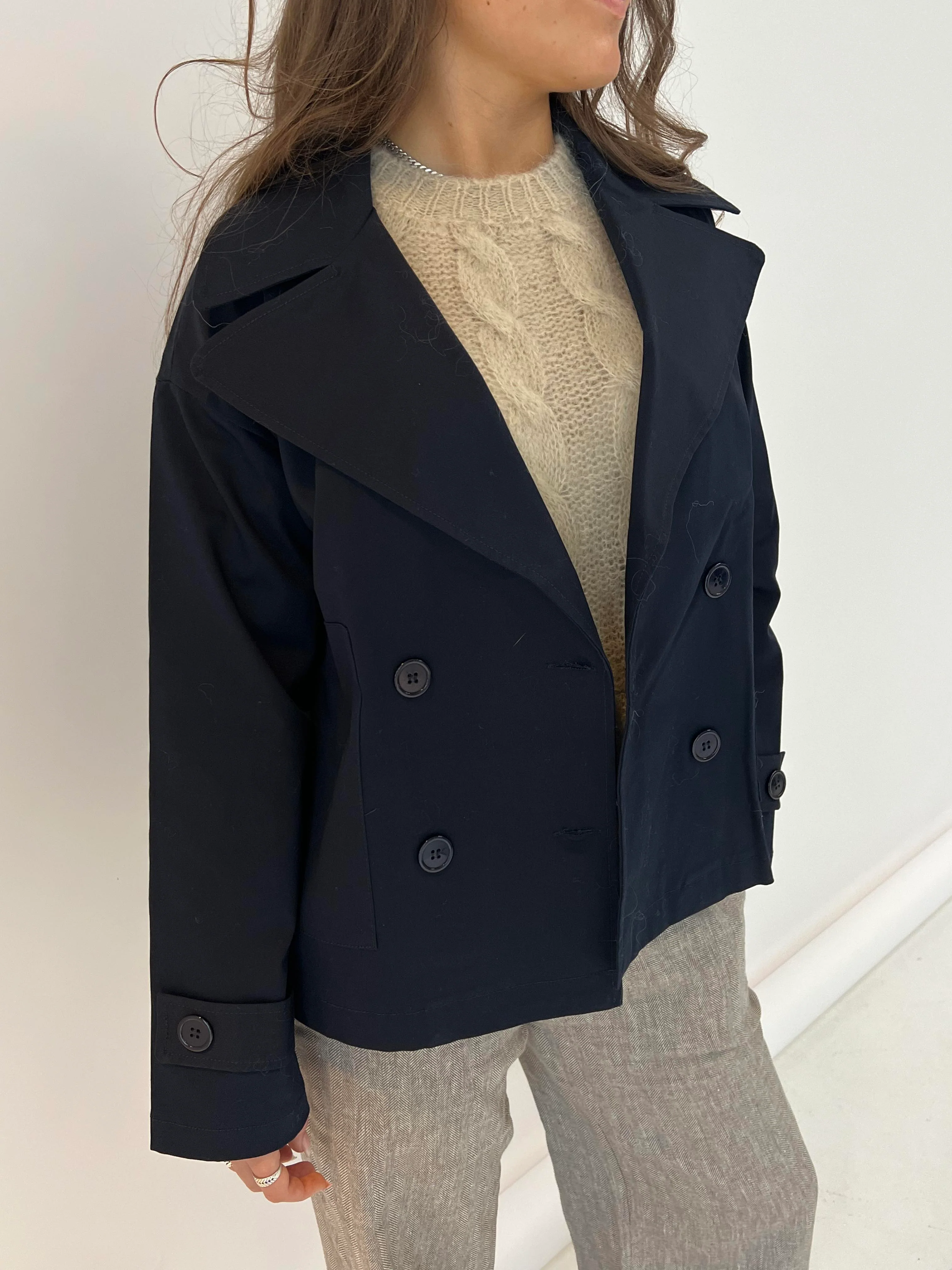 Catinka trenchcoat - Navy - necksoother
