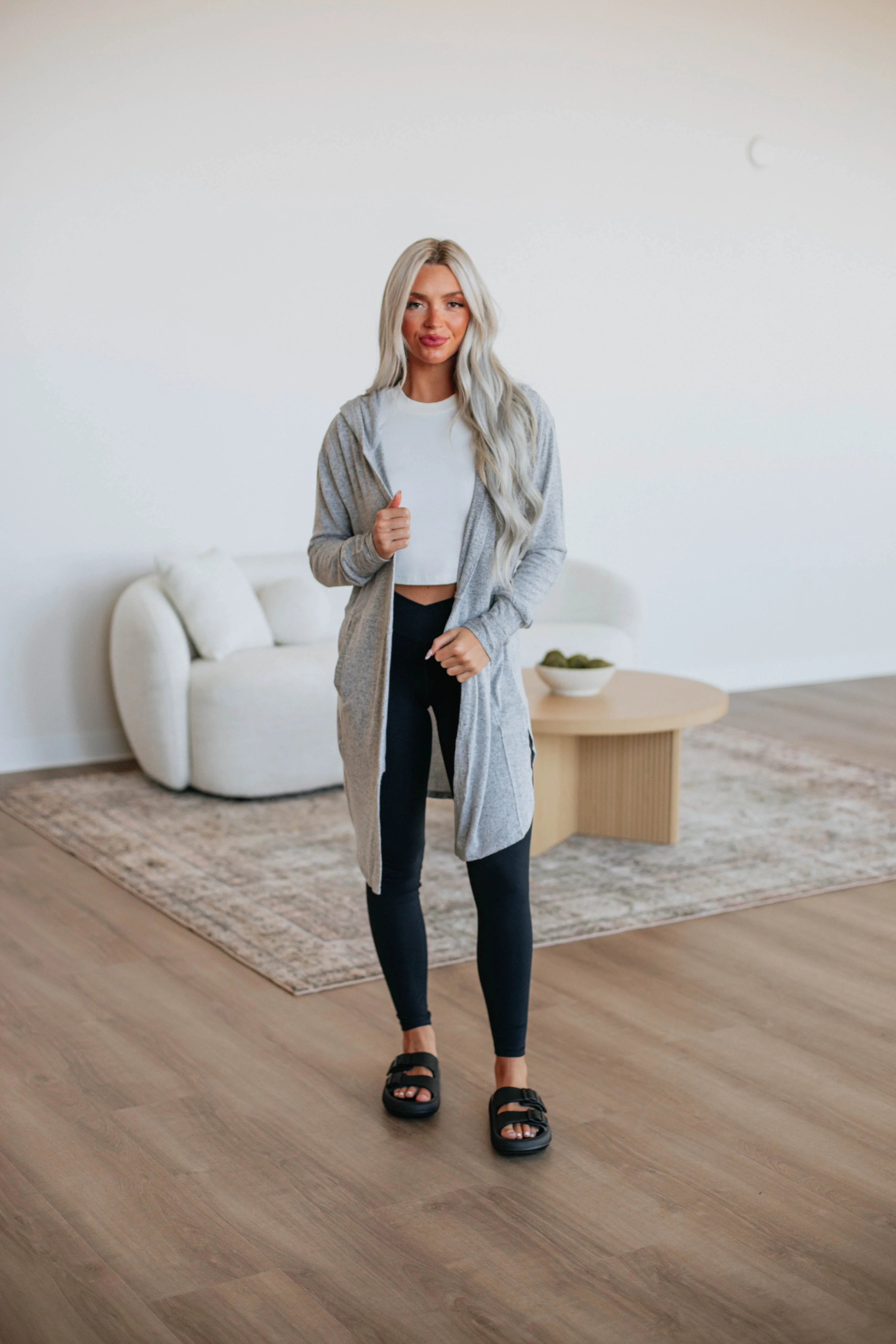 Lynlee Cardigan - Heather Grey - necksoother