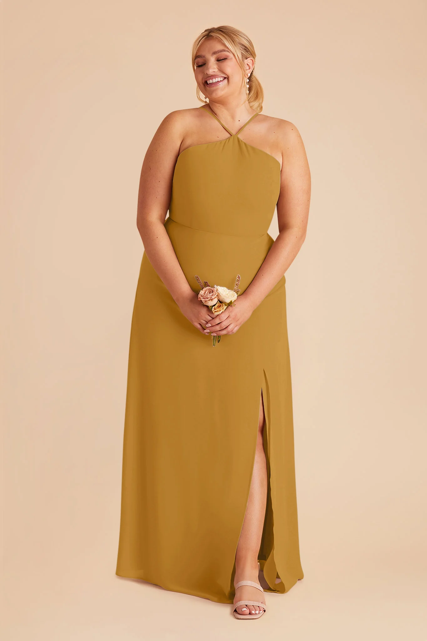 Juliet Chiffon Dress - Marigold - necksoother