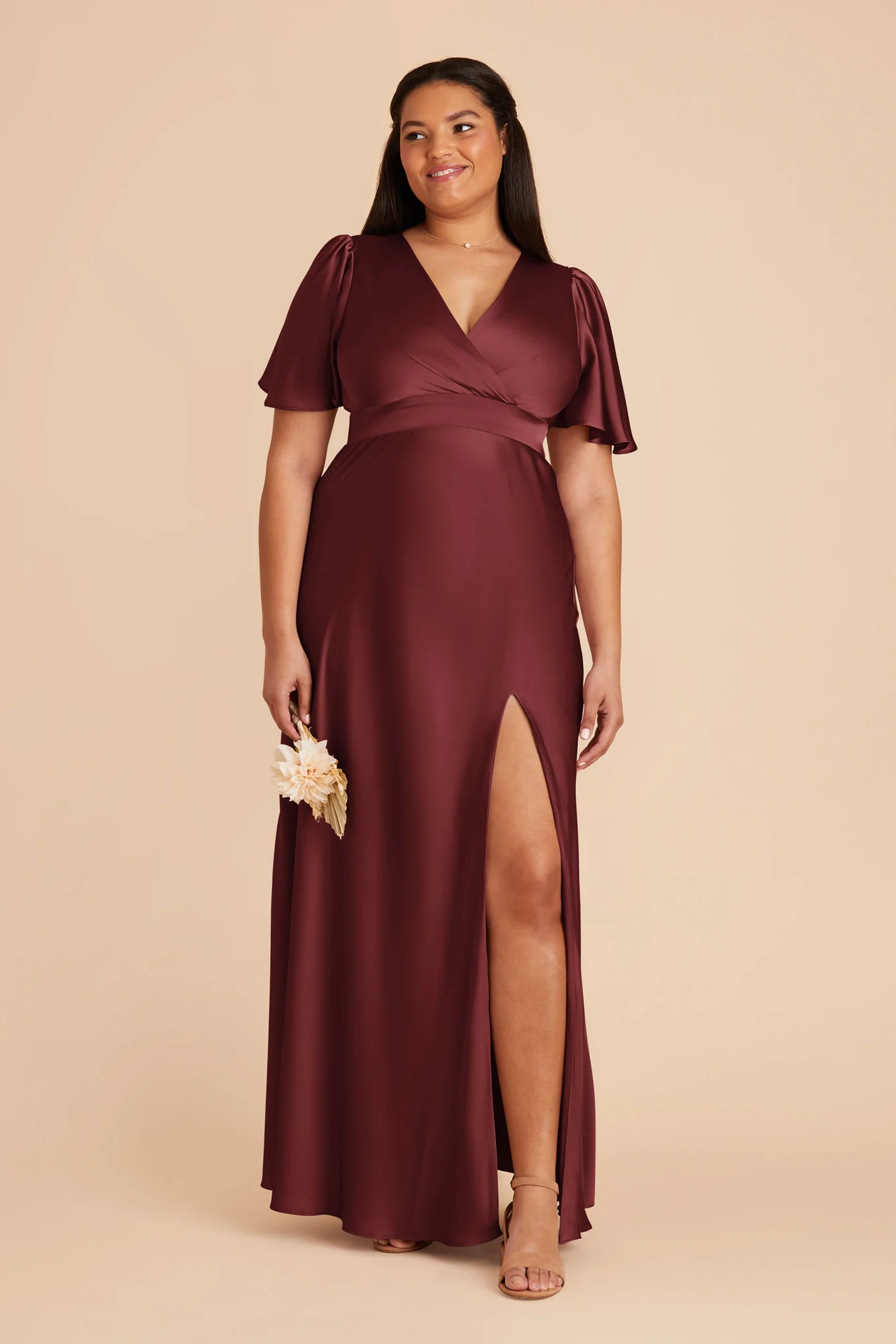 Marni Matte Satin Dress - Cabernet - necksoother