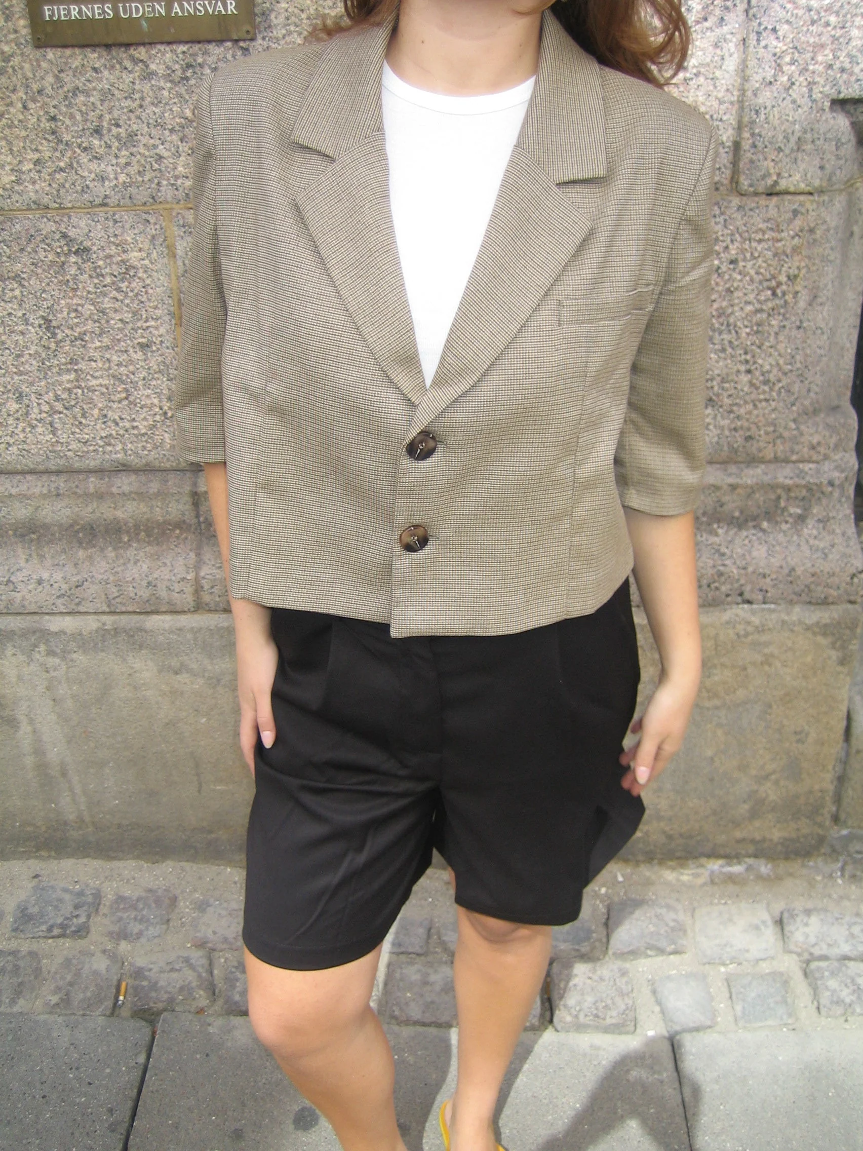 Juliane cropped blazer - Green - necksoother