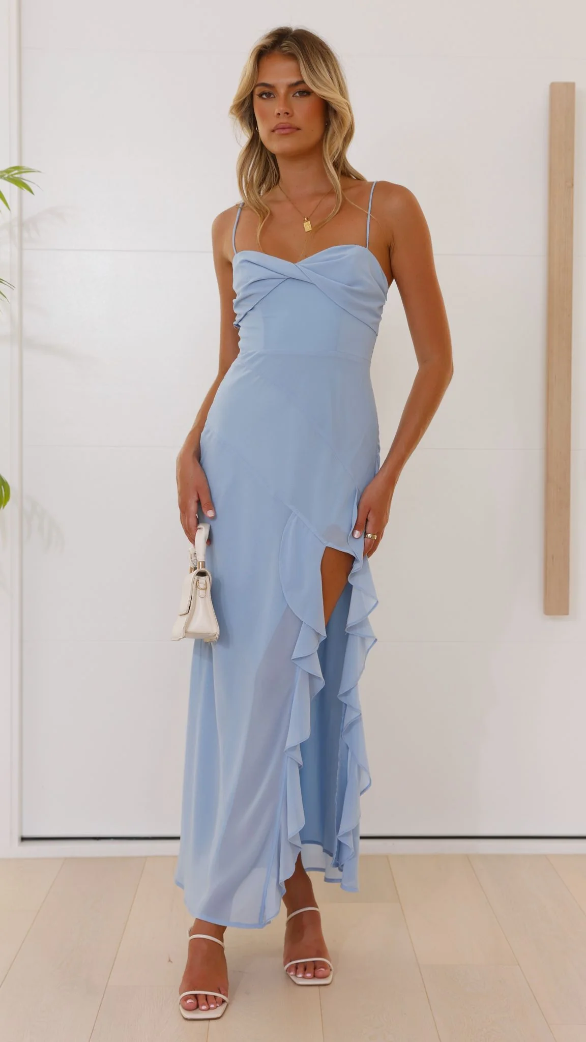 Kiyah Midi Dress - Blue - necksoother