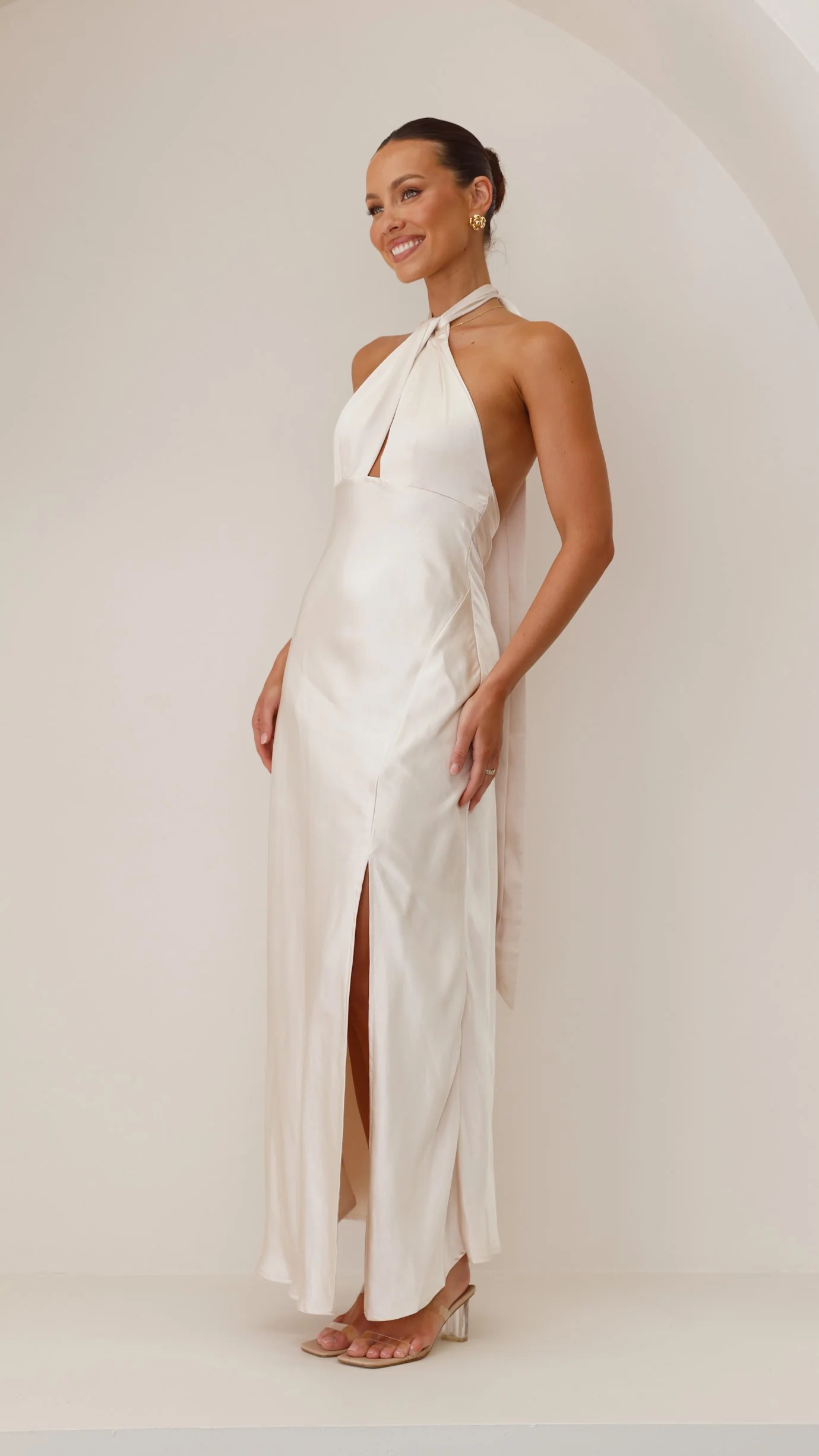 Amalia Maxi Dress - Champagne - necksoother