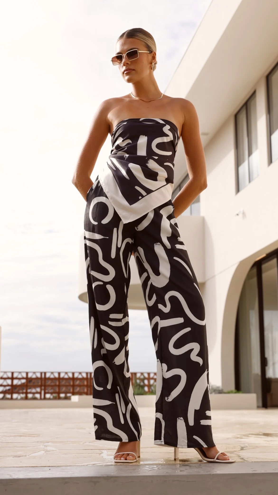 Caterina Pants - Black/Sand York - necksoother