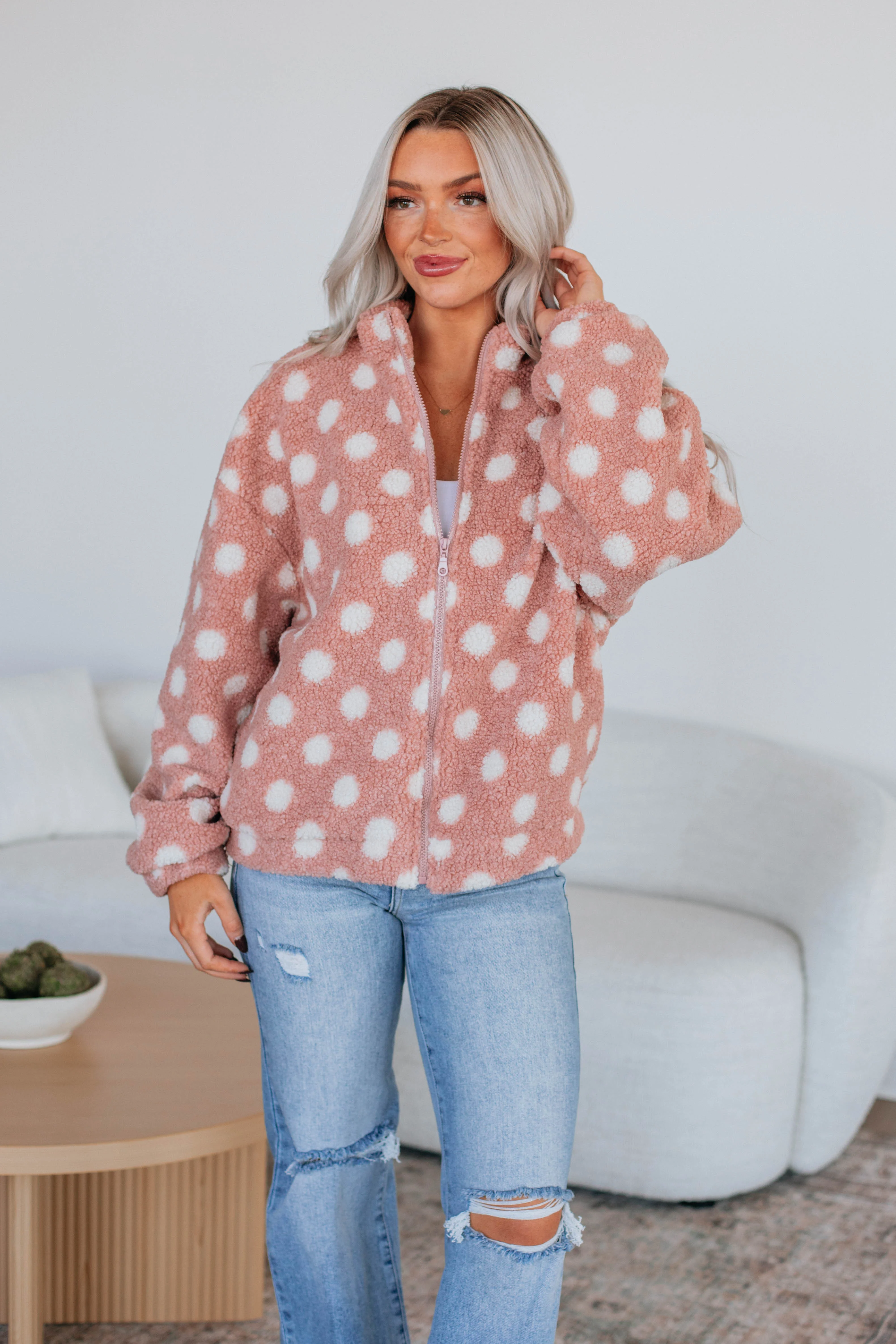Kala Sherpa Jacket - Mauve - necksoother