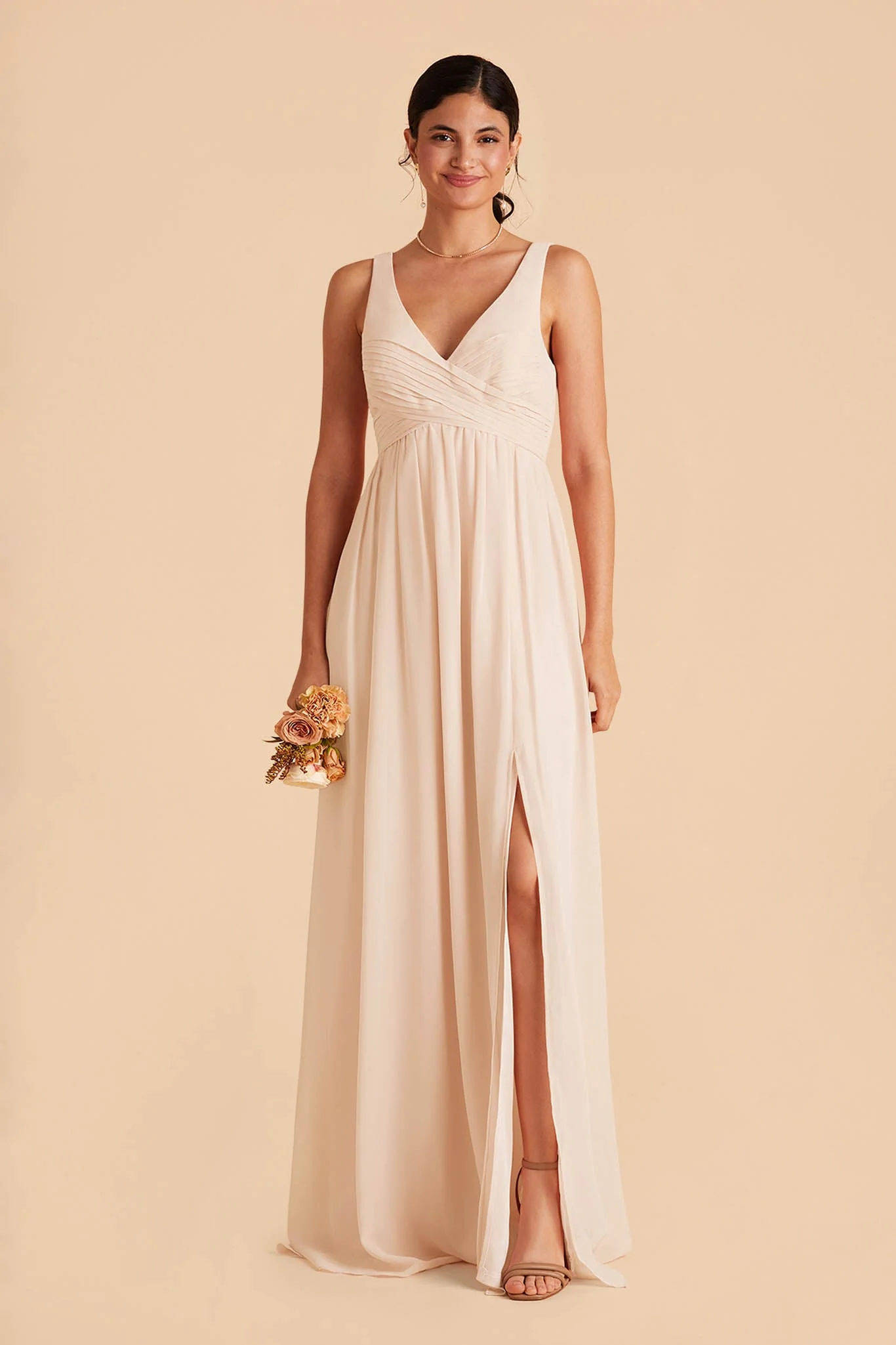 Laurie Empire Dress - Champagne - necksoother