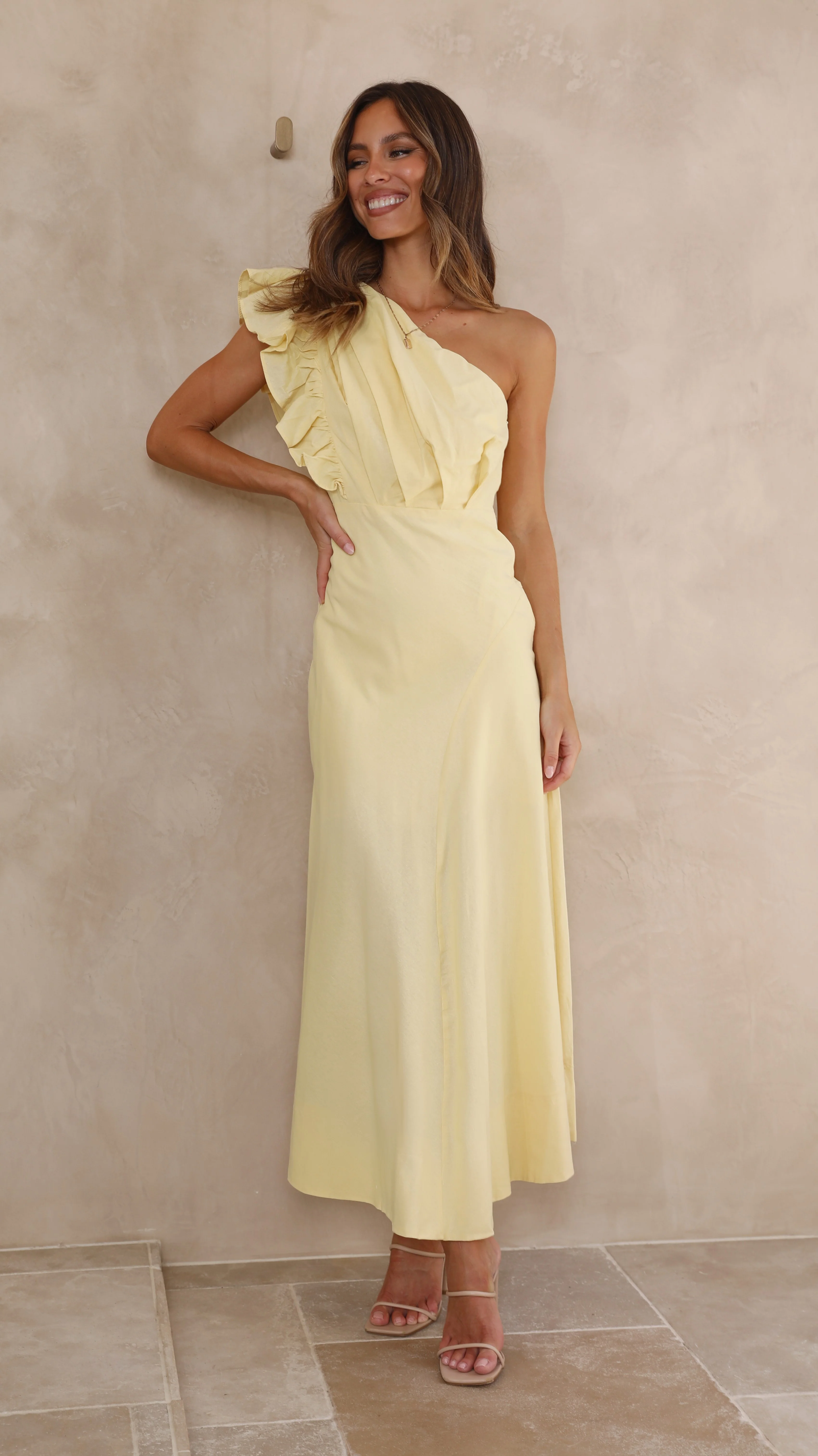 Stassie Midi Dress - Butter - necksoother