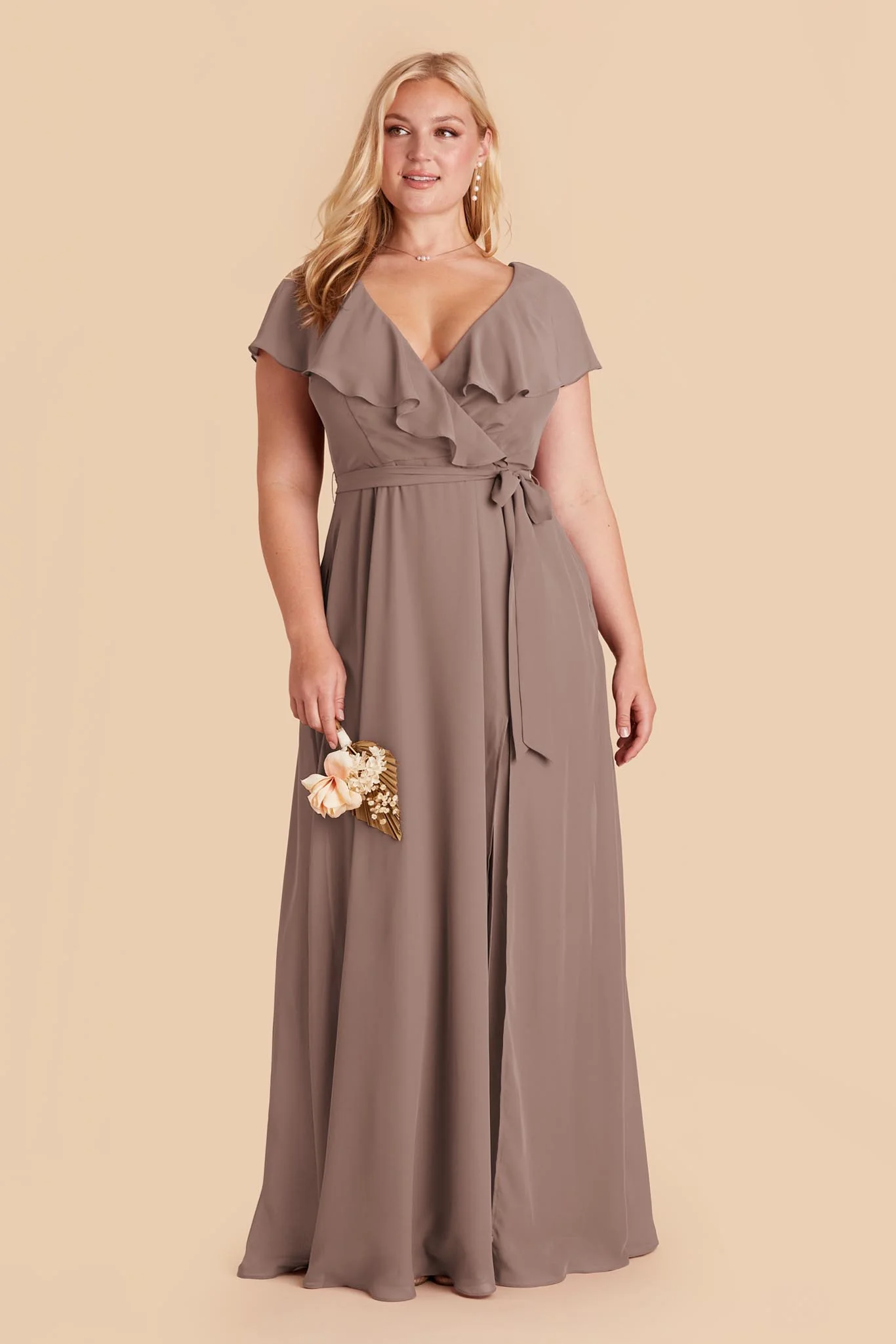 Jackson Chiffon Dress - Toffee - necksoother