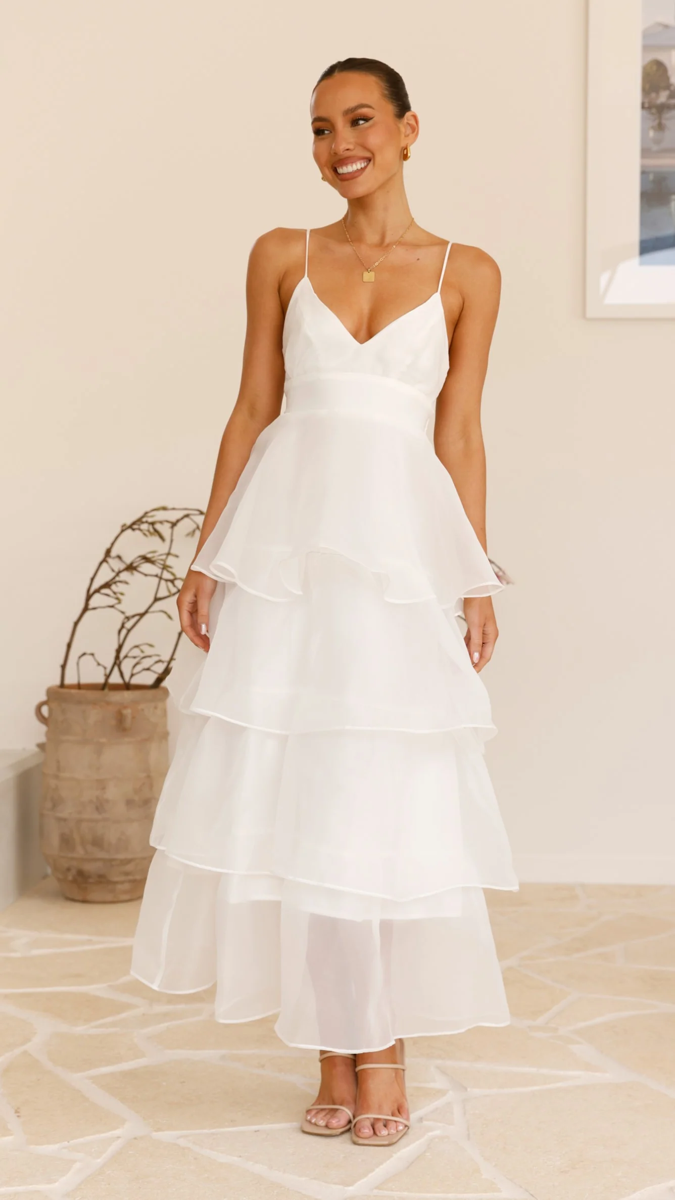 Shayla Maxi Dress - White - necksoother