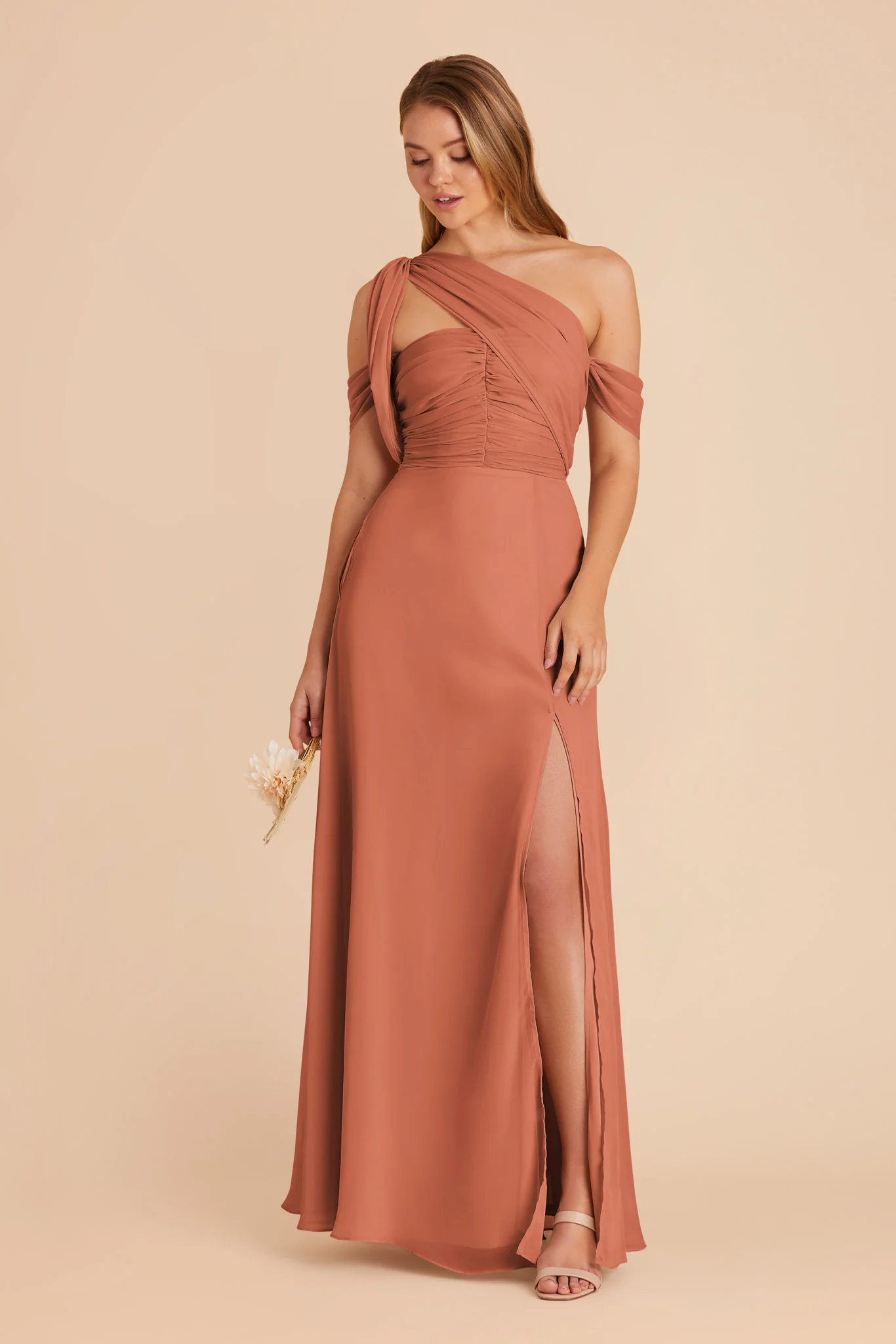Cara Chiffon Dress - Terracotta - necksoother