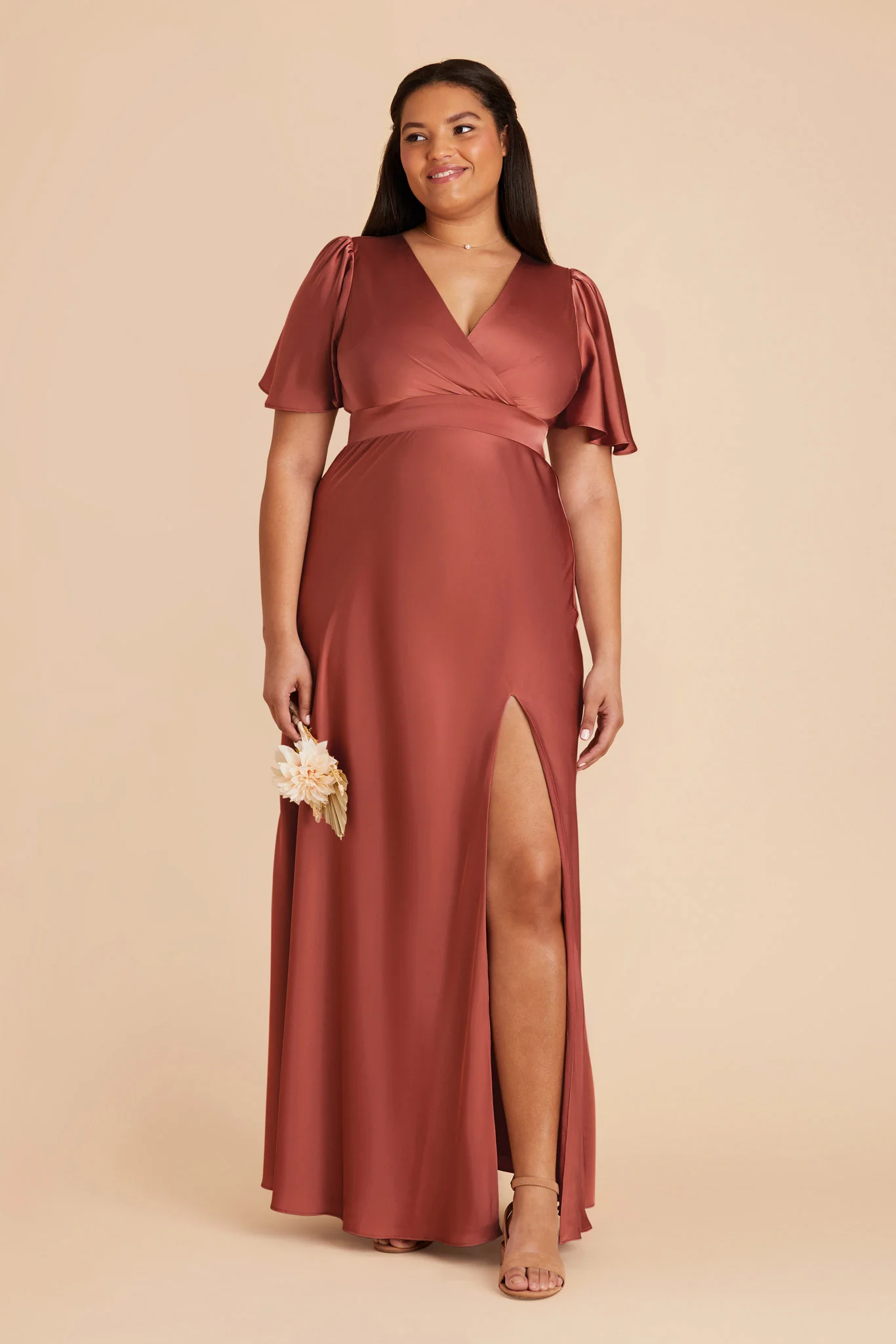 Marni Matte Satin Dress - Spice - necksoother