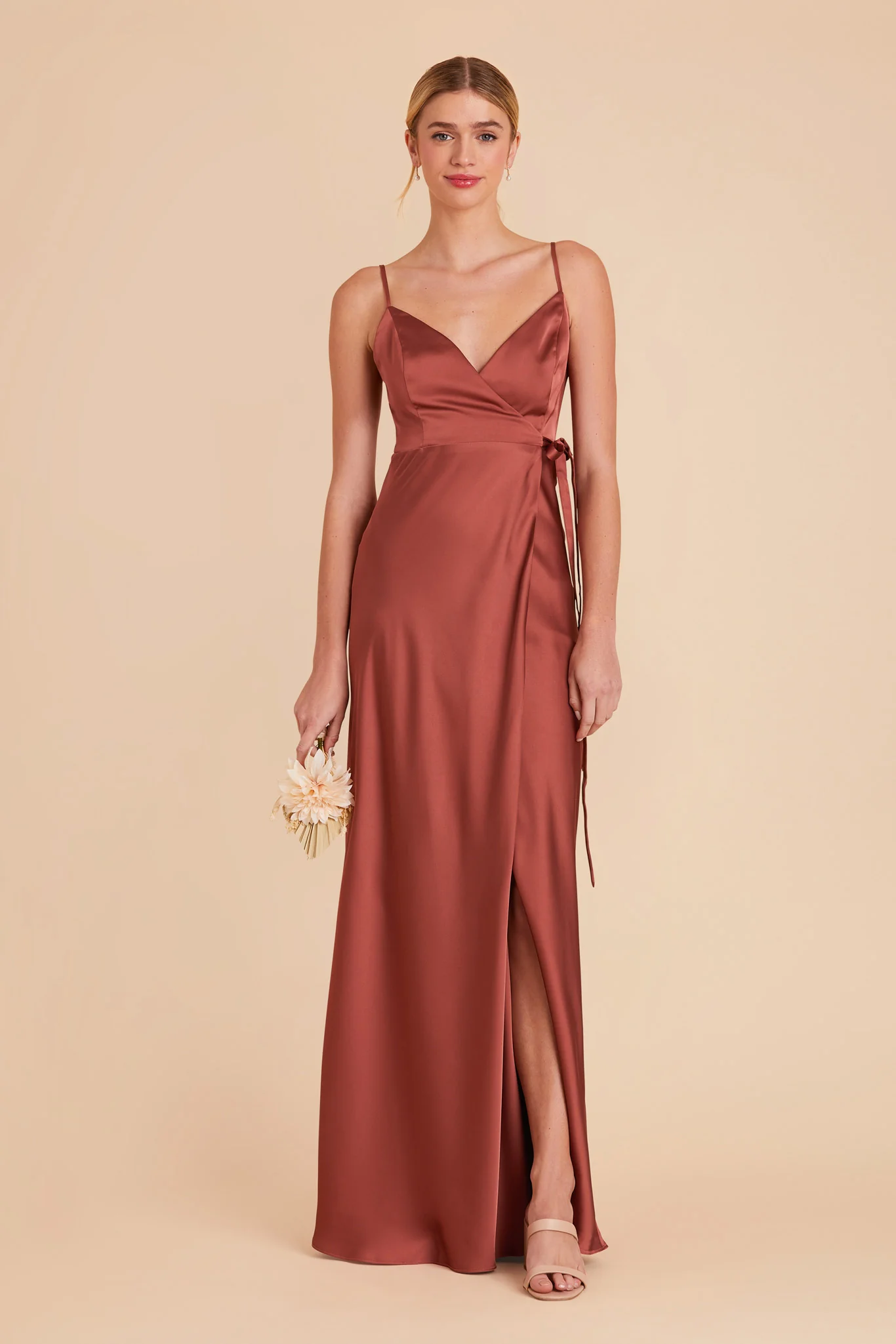 Cindy Matte Satin Dress - Spice - necksoother