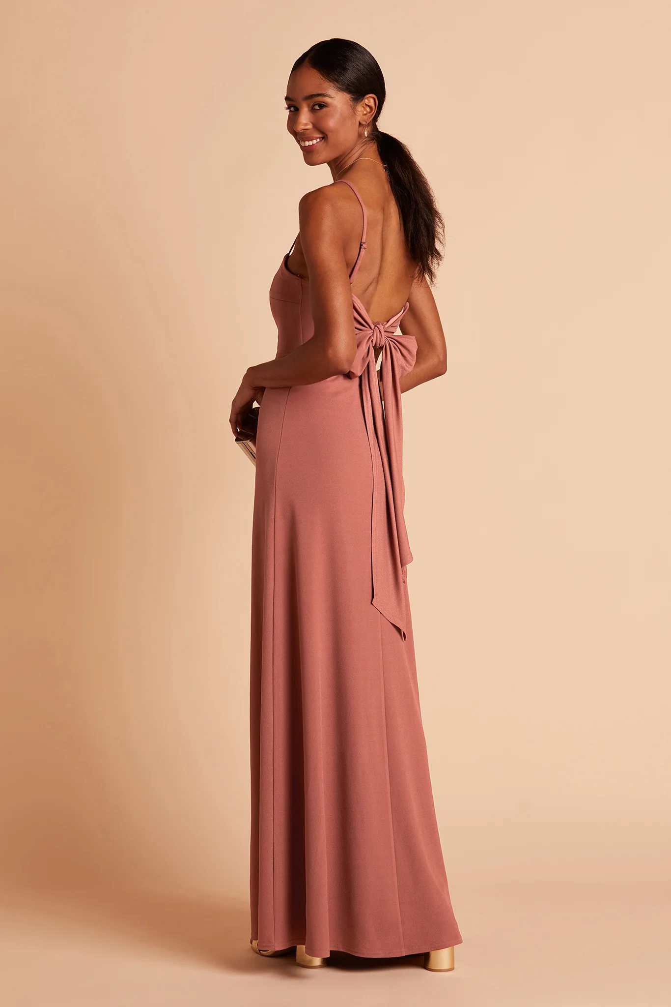 Benny Crepe Dress - Desert Rose - necksoother