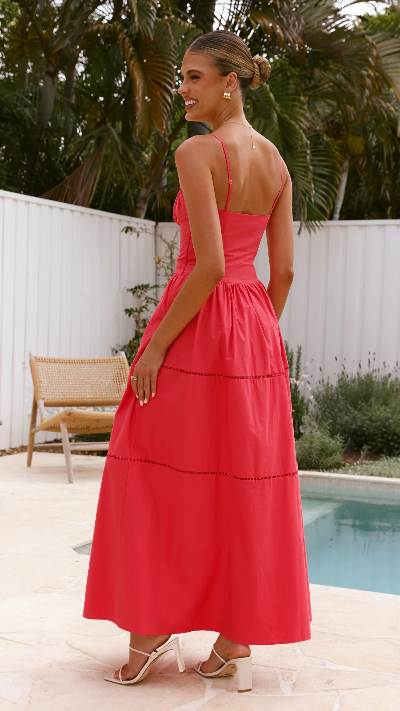 Isabella Maxi Dress - Red - necksoother