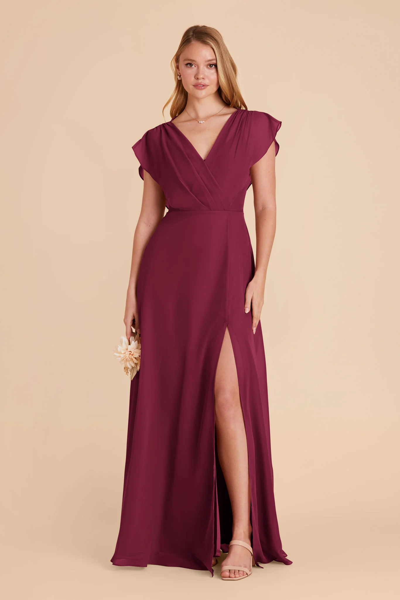 Violet Chiffon Dress - Berry - necksoother