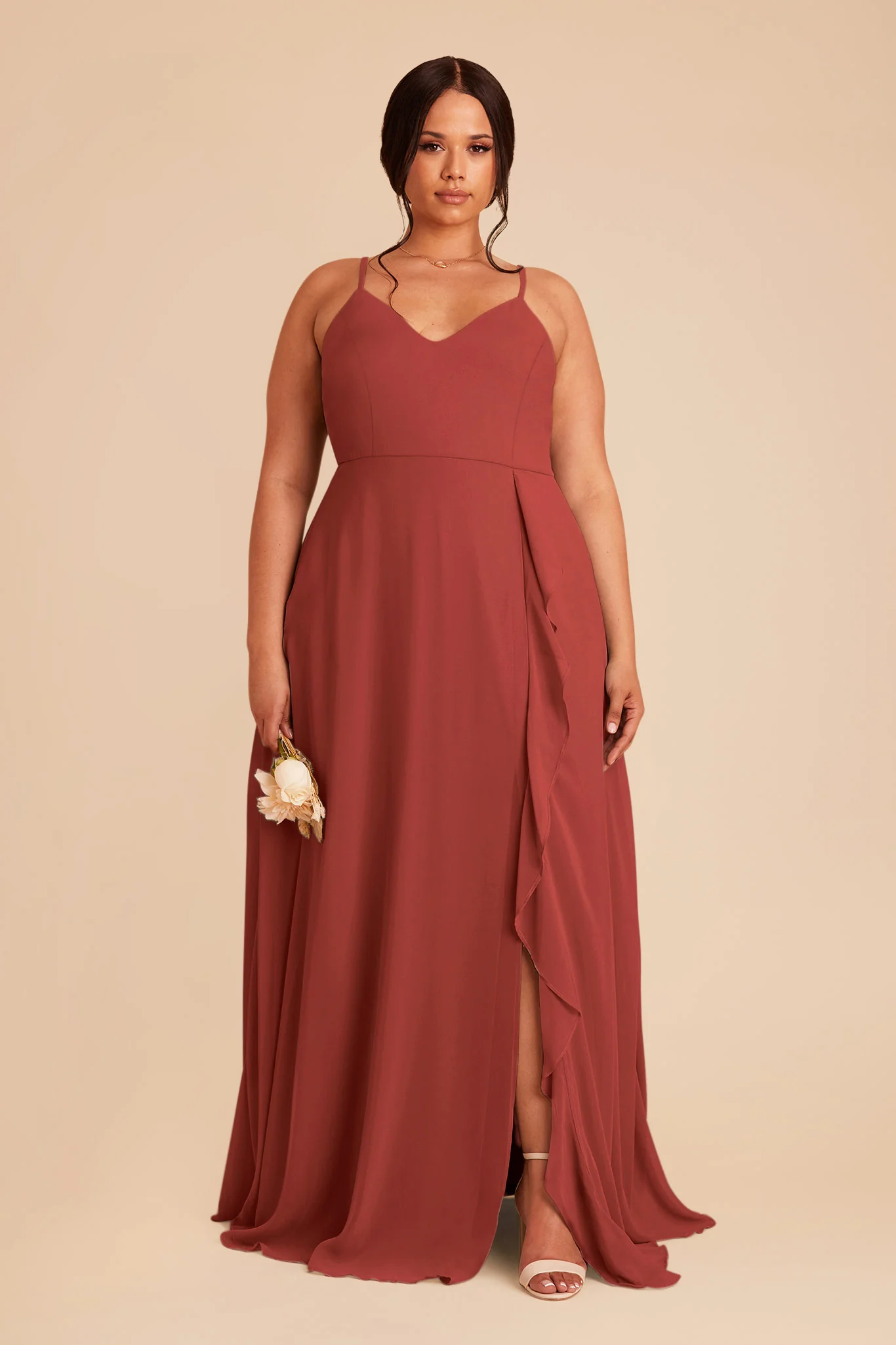 Theresa Chiffon Dress - Spice - necksoother