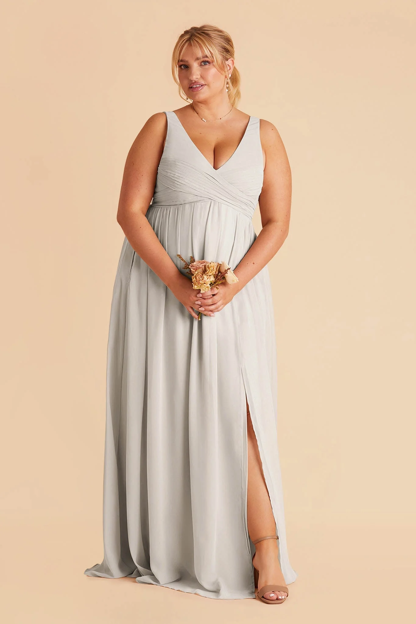 Laurie Empire Dress - Dove Gray - necksoother