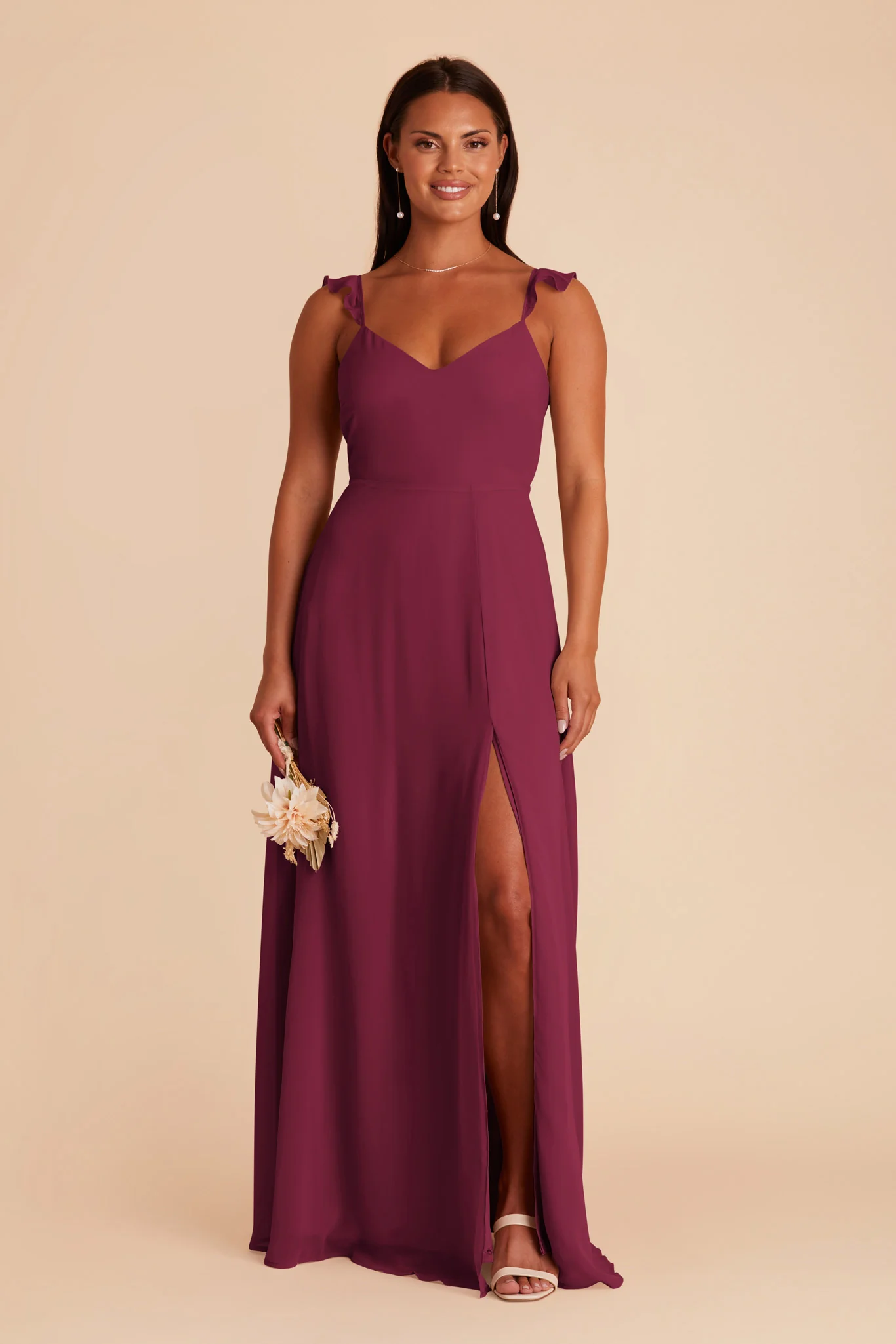 Doris Chiffon Dress - Berry - necksoother