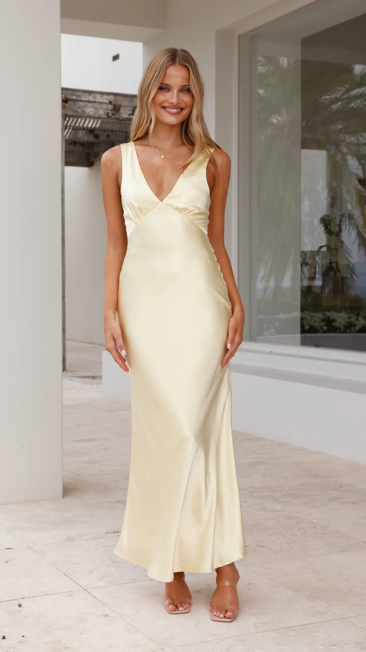 Sofia Maxi Dress - Yellow - necksoother