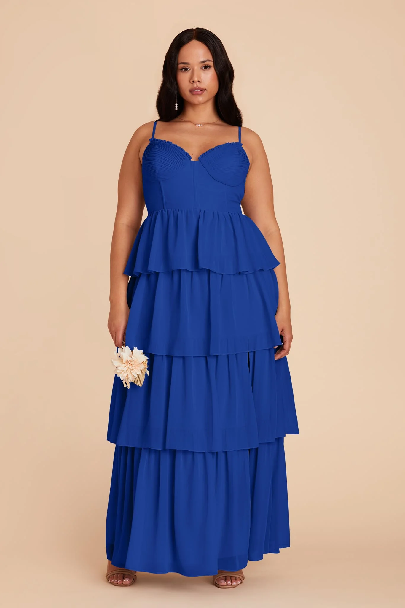 Lola Chiffon Dress - Cobalt Blue - necksoother