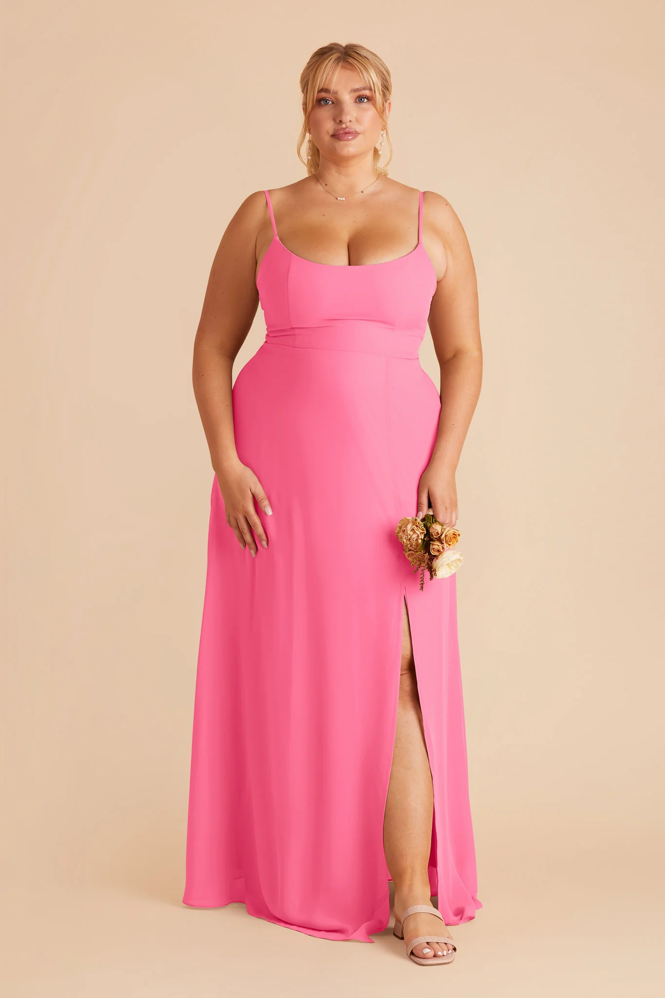 Amy Chiffon Dress - Bon Bon Pink - necksoother
