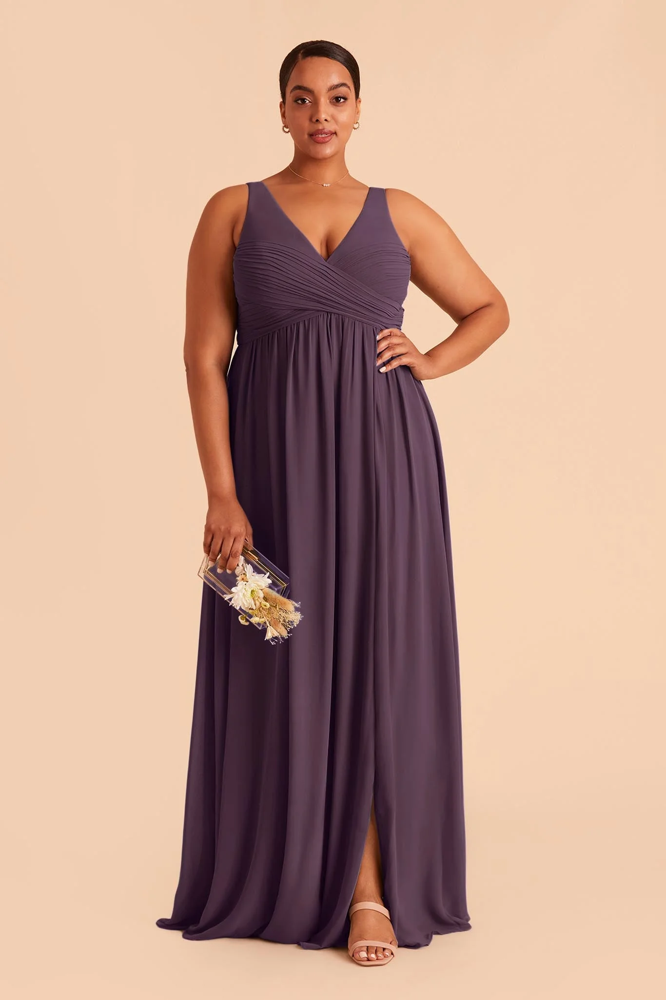Laurie Empire Dress - Plum - necksoother