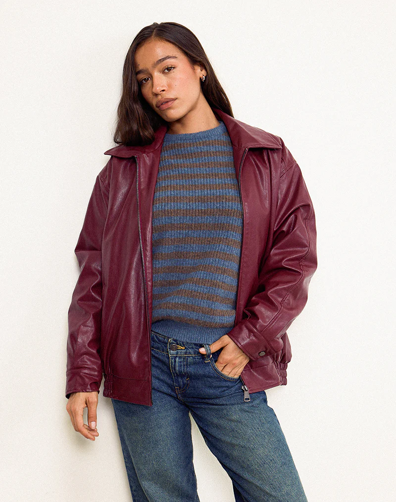 Cavita Jacket in Burgundy - necksoother