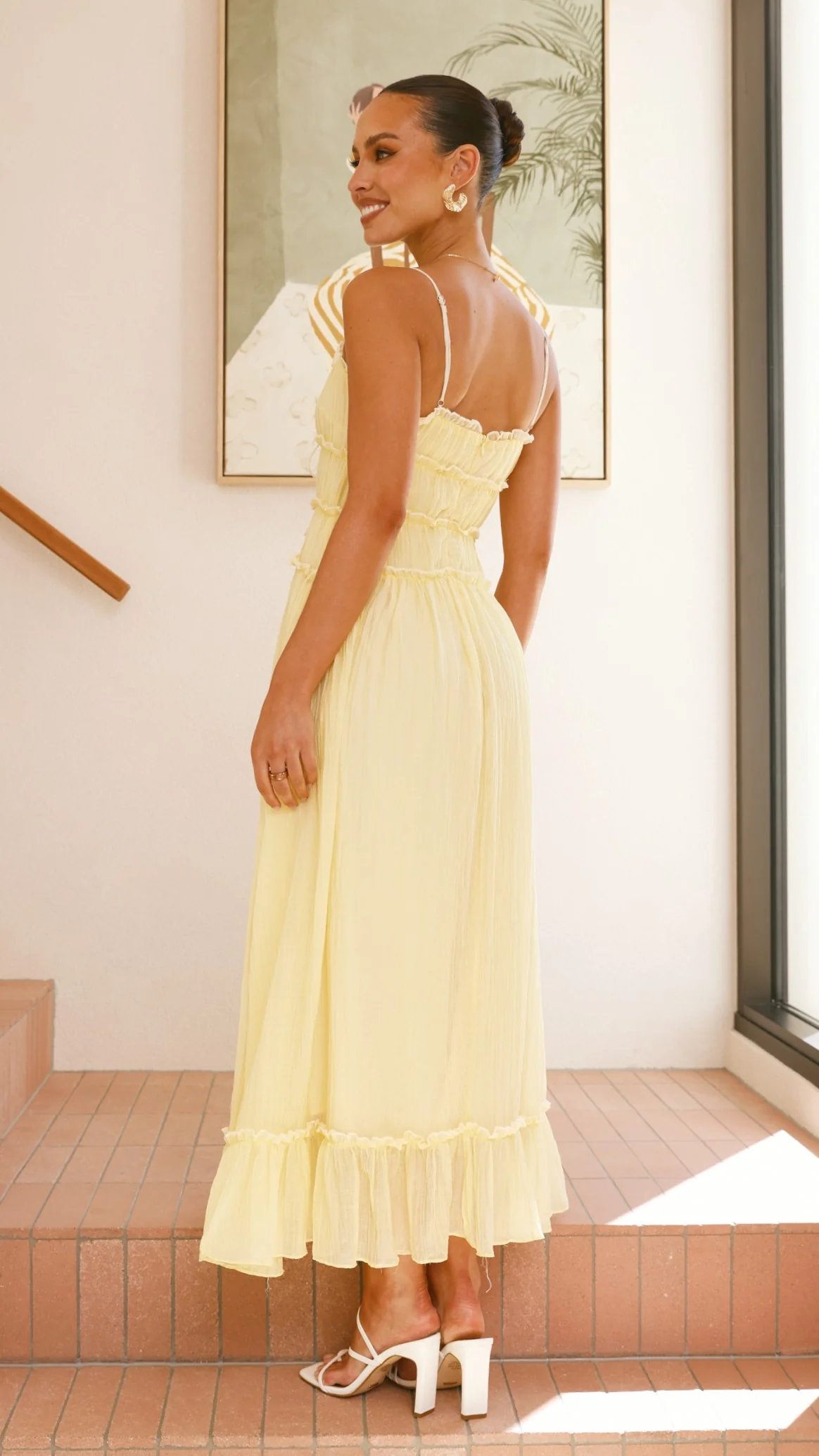 Halo Maxi Dress - Lemon - necksoother