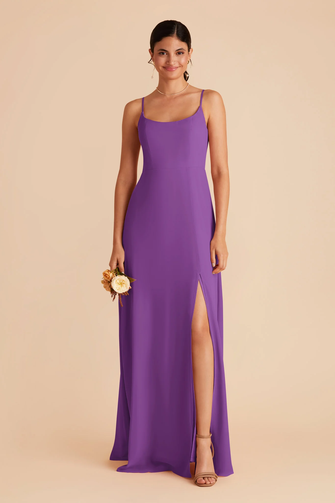 Amy Chiffon Dress - Amethyst - necksoother