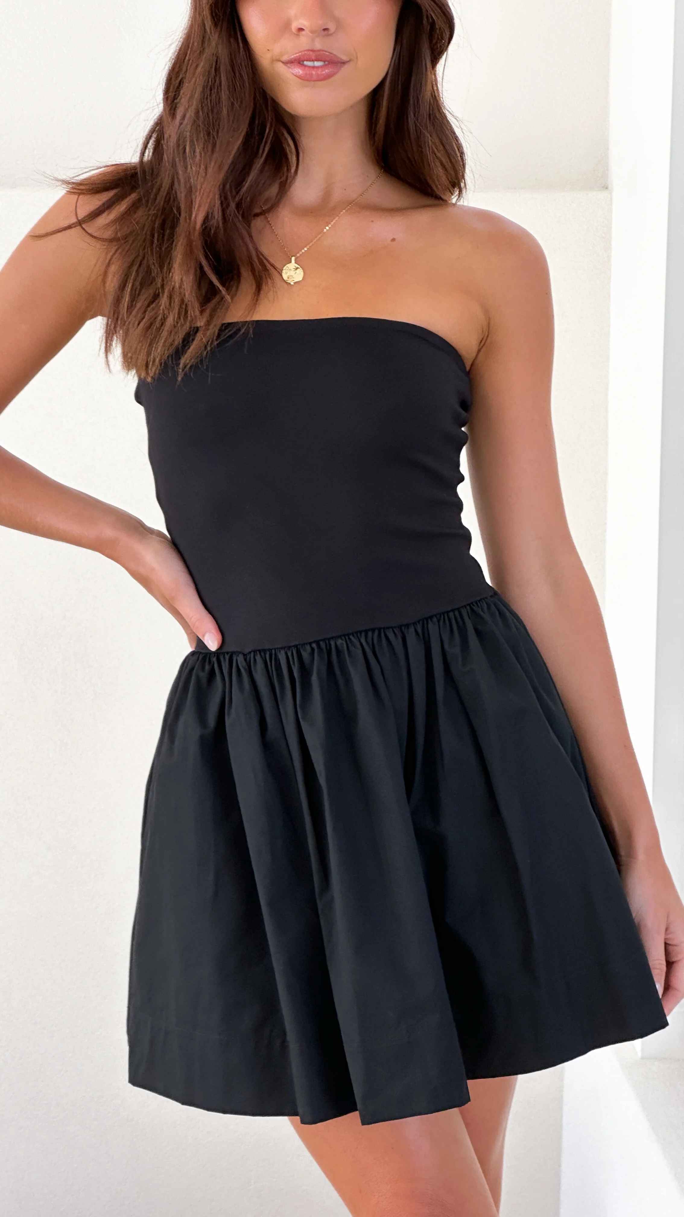 Christel Mini Dress - Black - necksoother