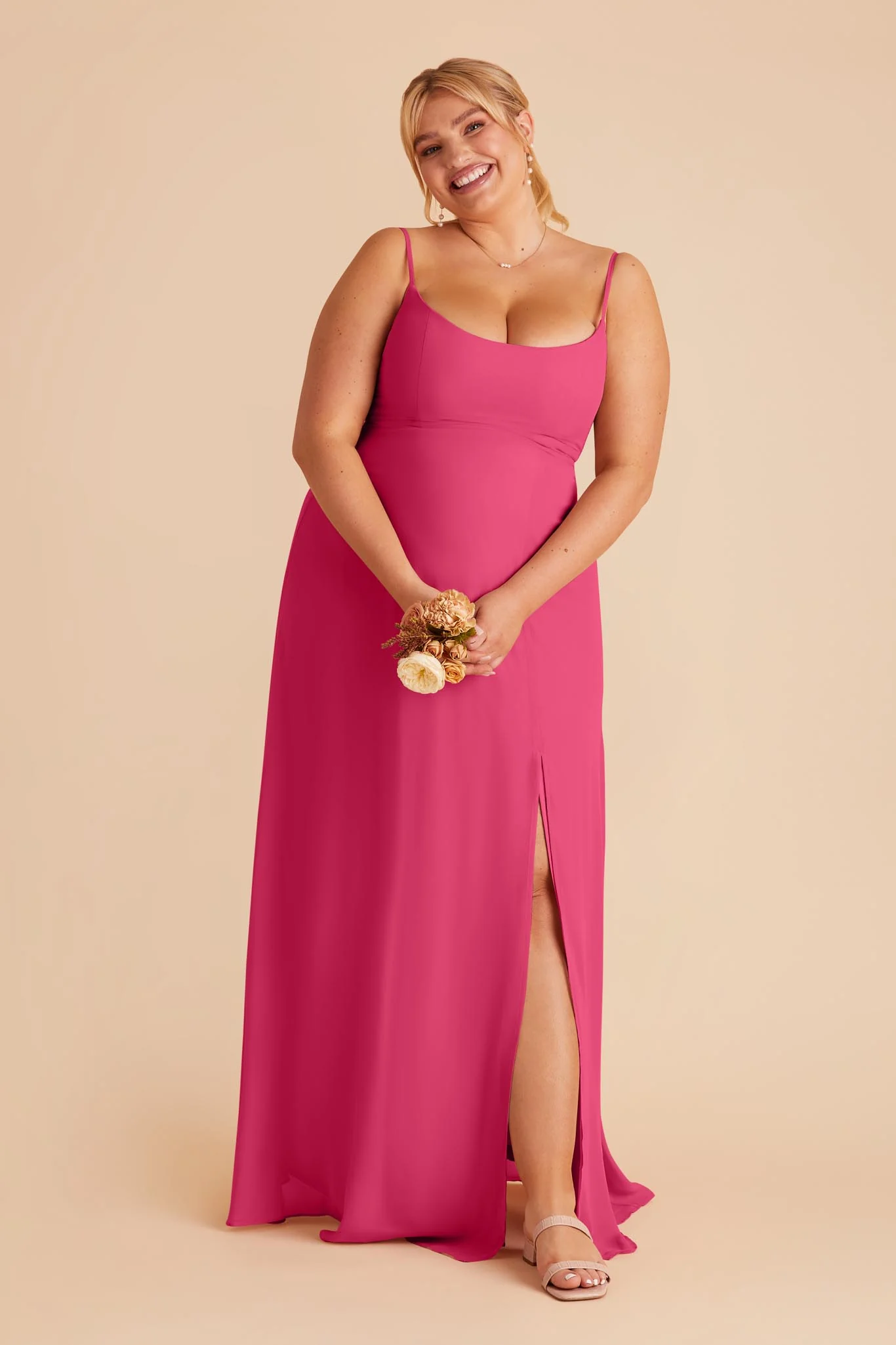 Amy Chiffon Dress - Fuchsia - necksoother