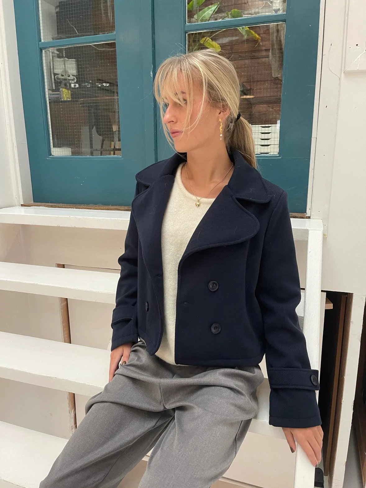 Maxima short coat - Navy - necksoother