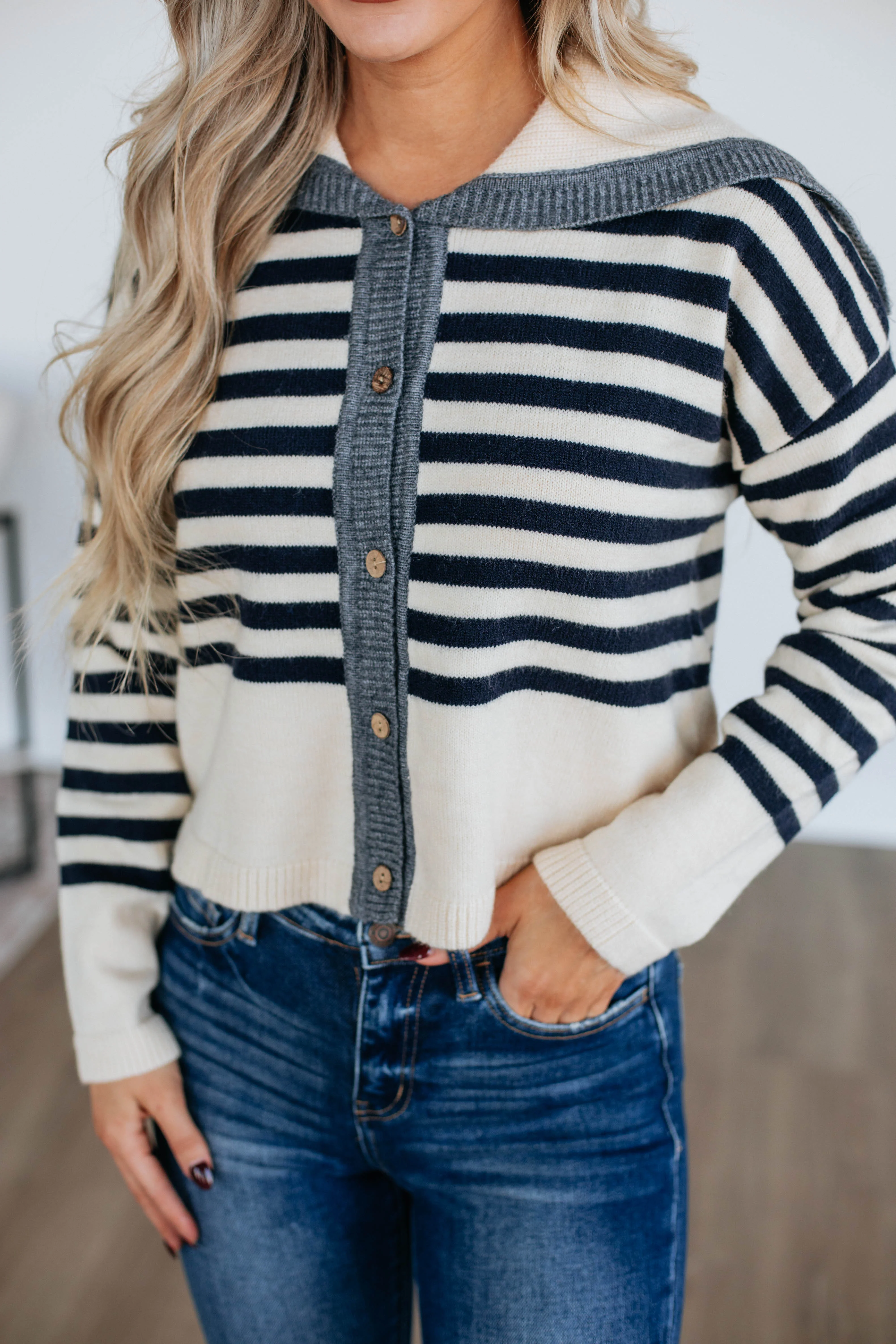 Denali Striped Cardigan - necksoother